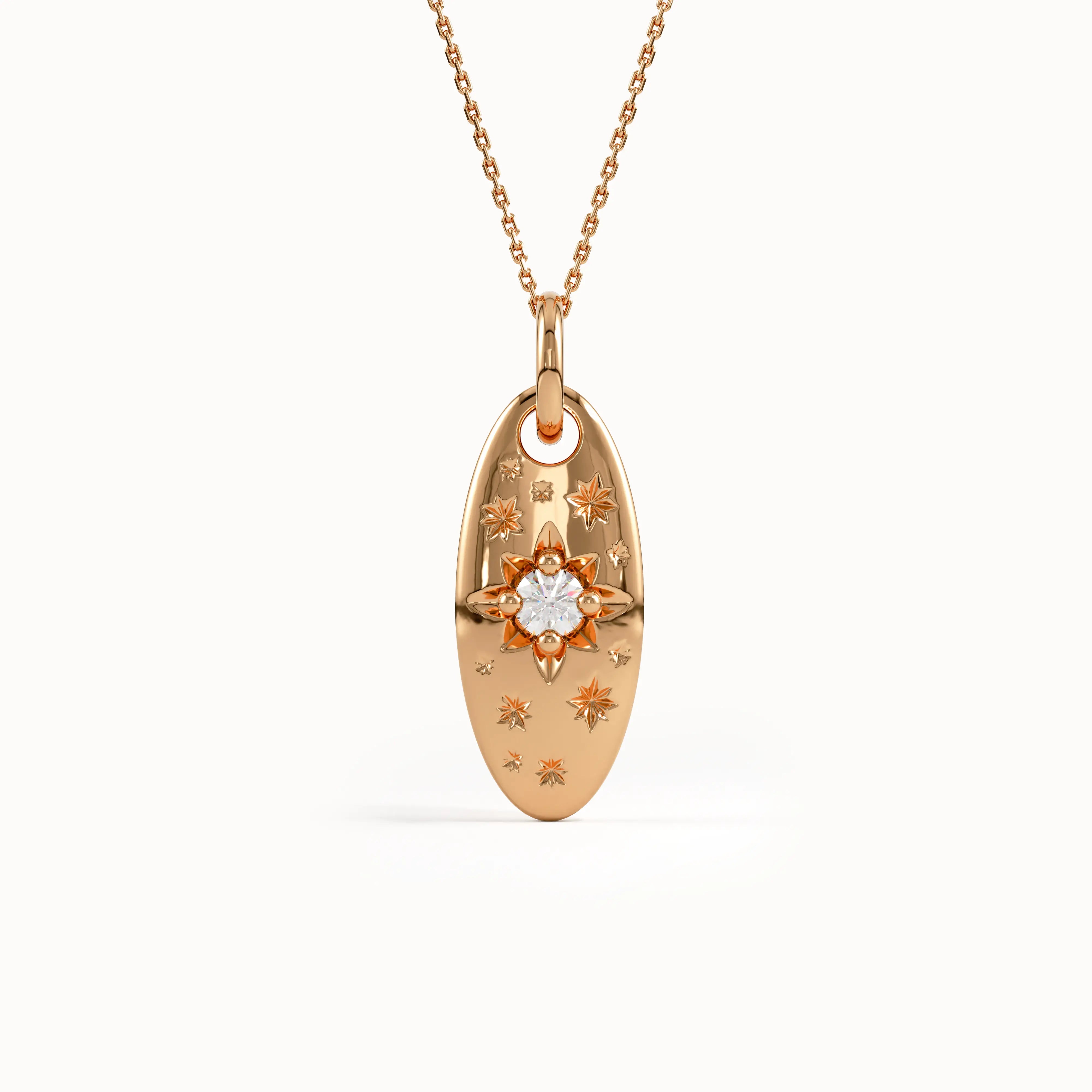 Oval Northstar Celestial Pendant - BRENNMORE 