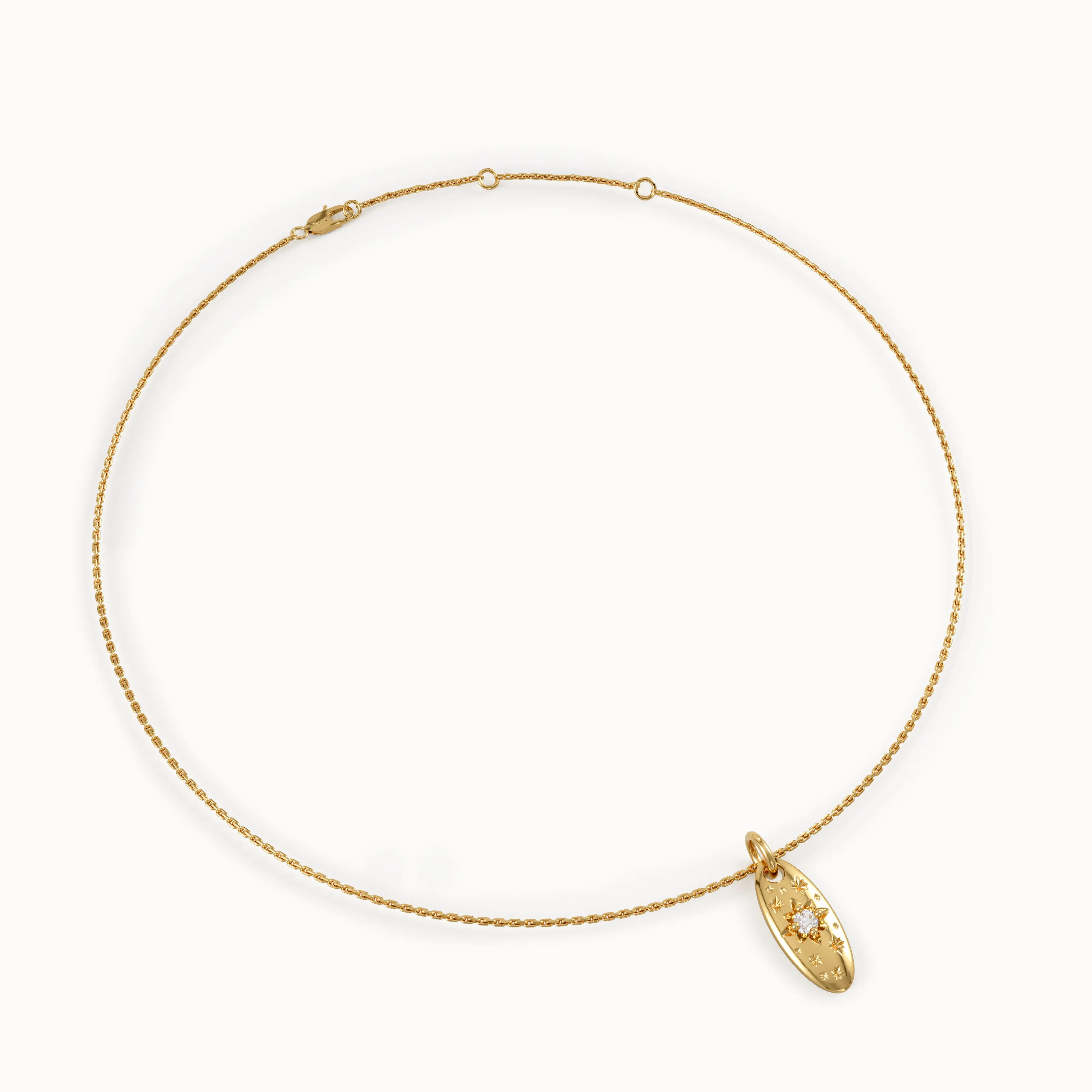 Oval Northstar Celestial Pendant - BRENNMORE 