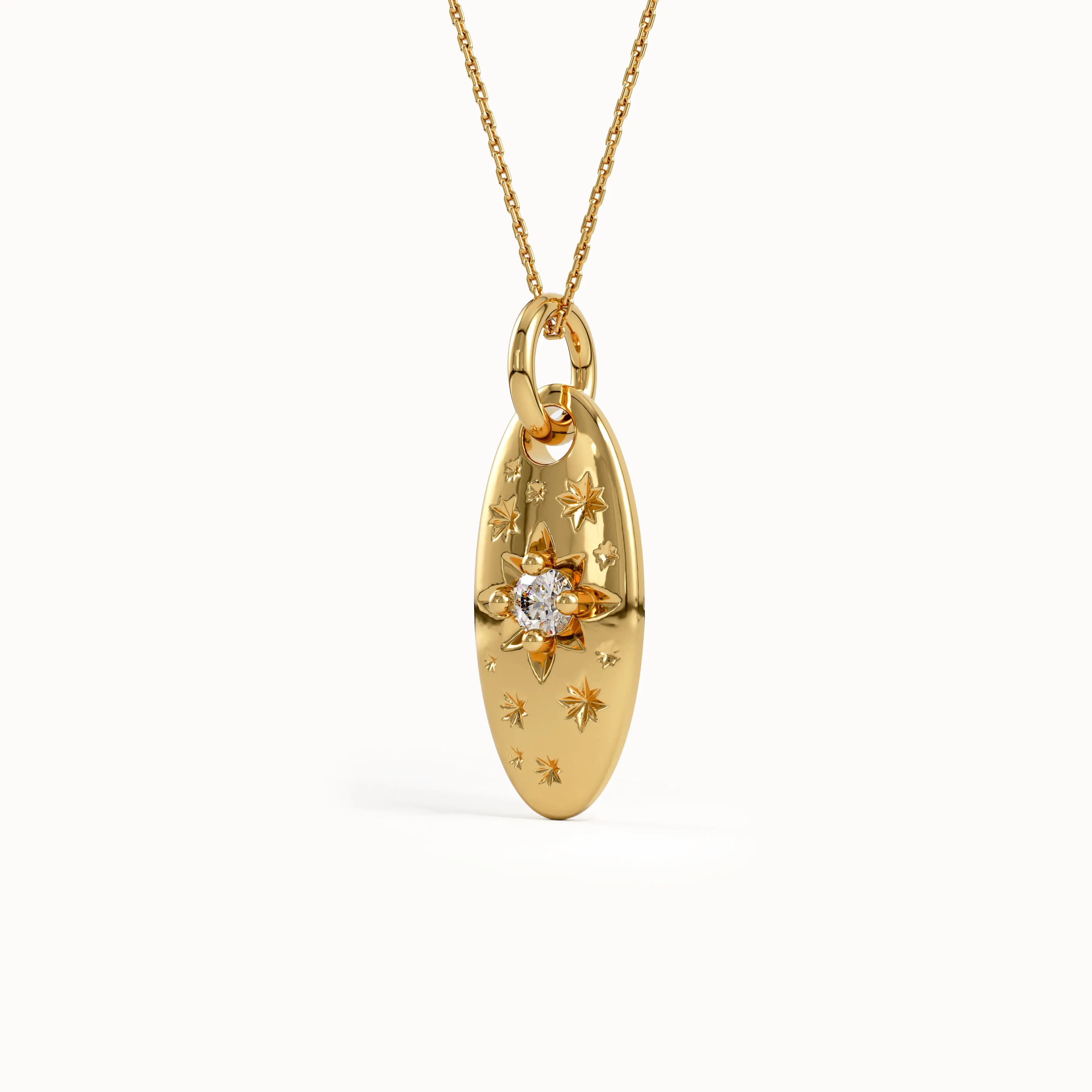 Oval Northstar Celestial Pendant - BRENNMORE 