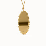 Oval Birth Flower Pendant Necklace - BRENNMORE 