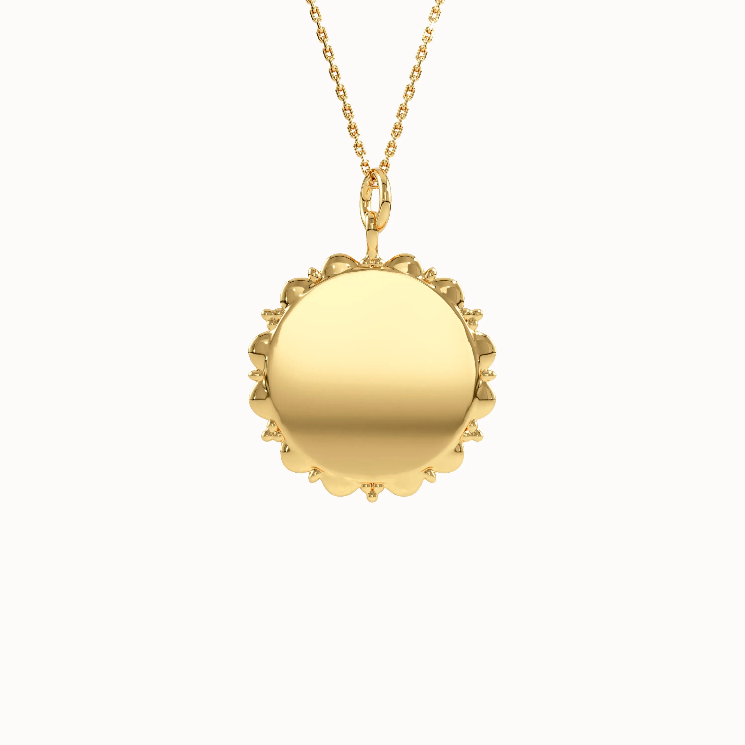 Birth Flower Engravable Pendant Necklace - BRENNMORE 