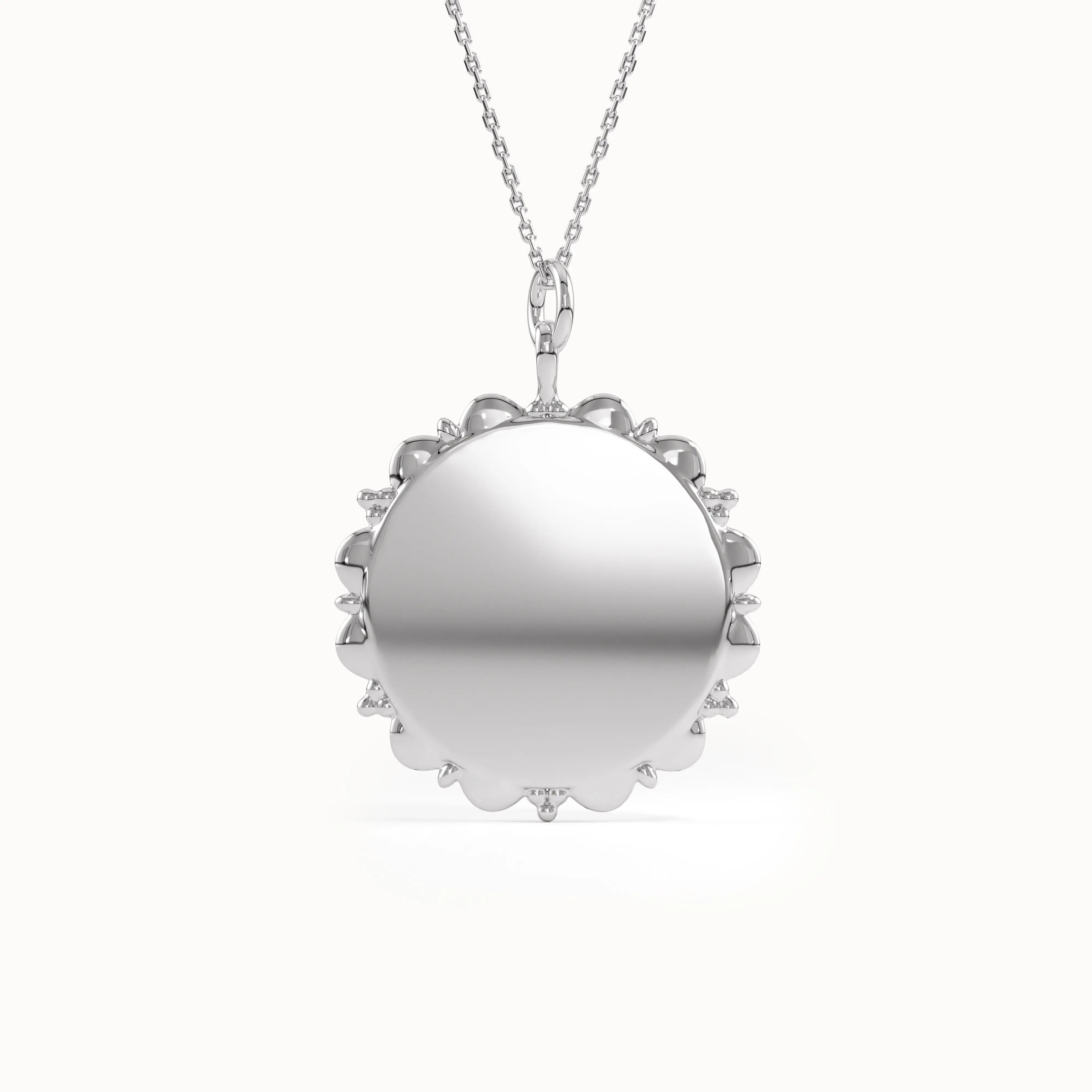 Birth Flower Engravable Pendant - BRENNMORE 