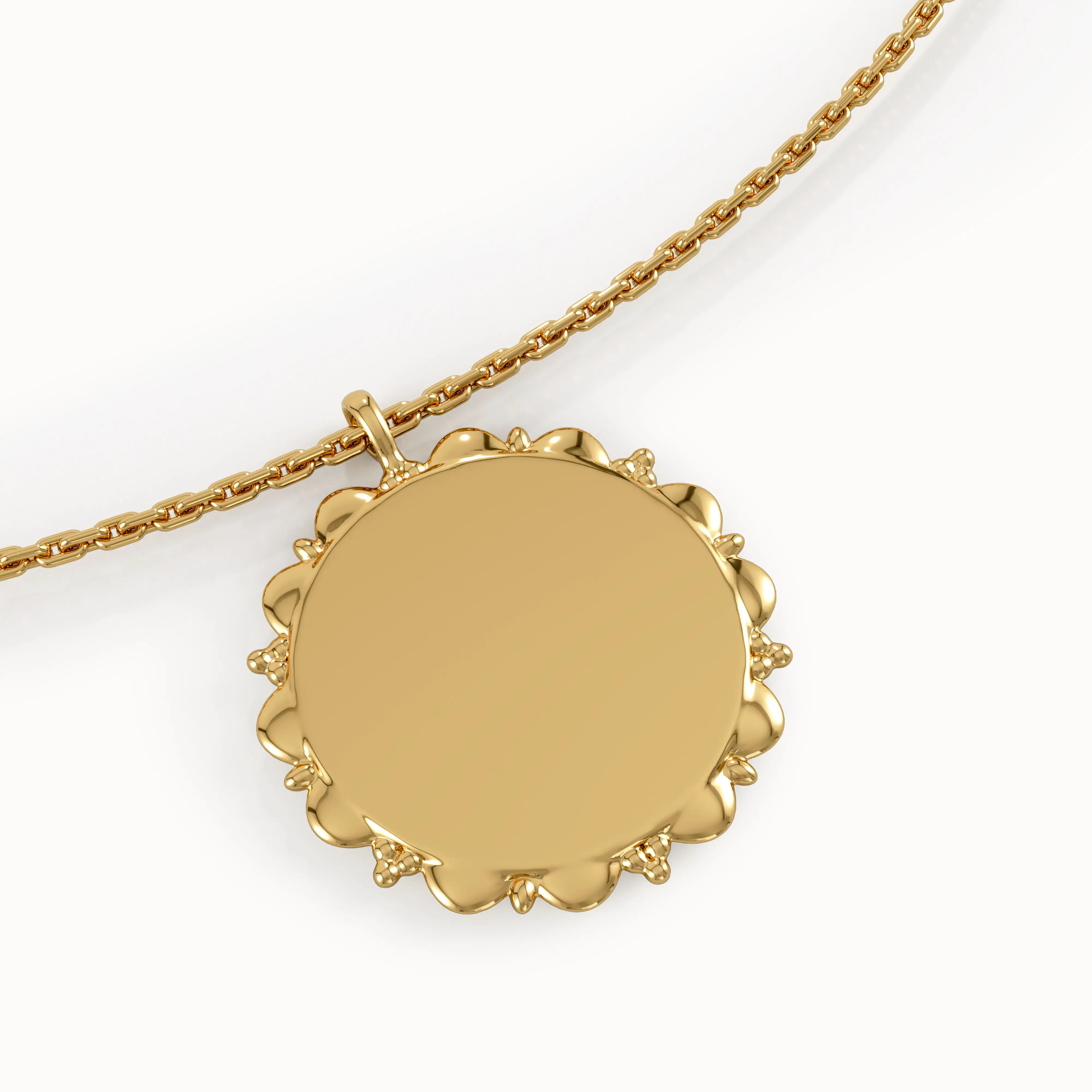 Birth Flower Engravable Pendant - BRENNMORE 