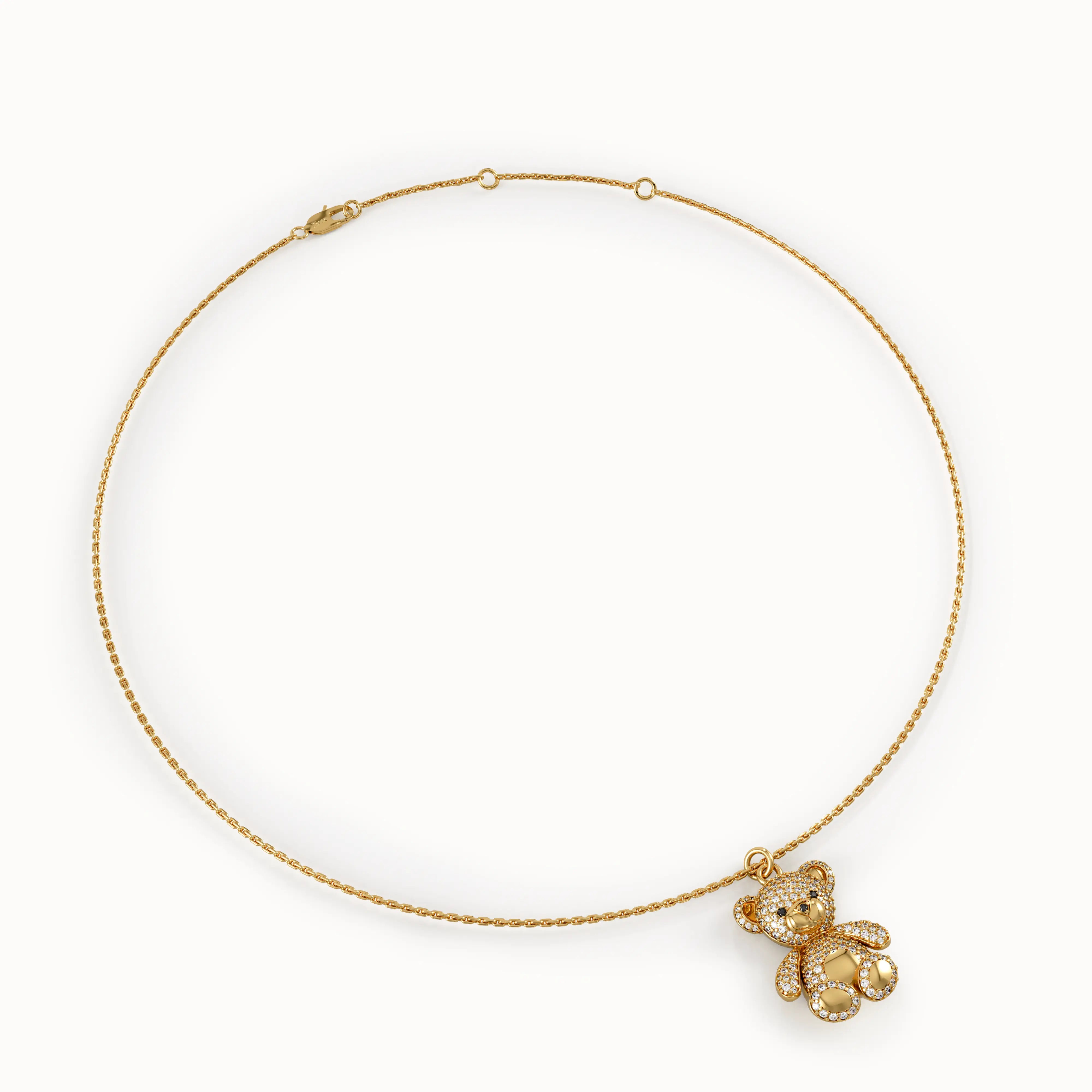 Teddy Bear Gold Pendant - BRENNMORE 