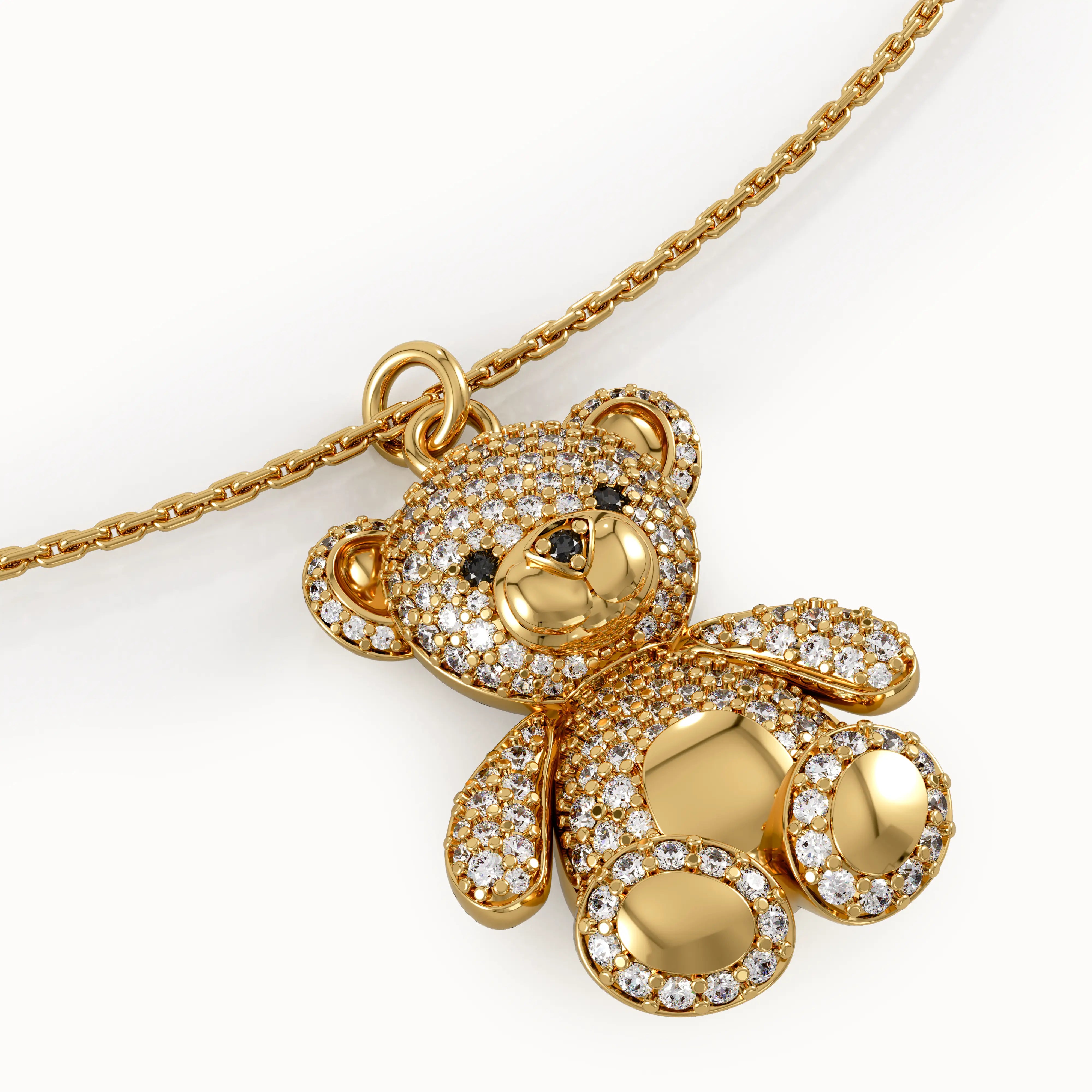 Teddy Bear Gold Pendant - BRENNMORE 