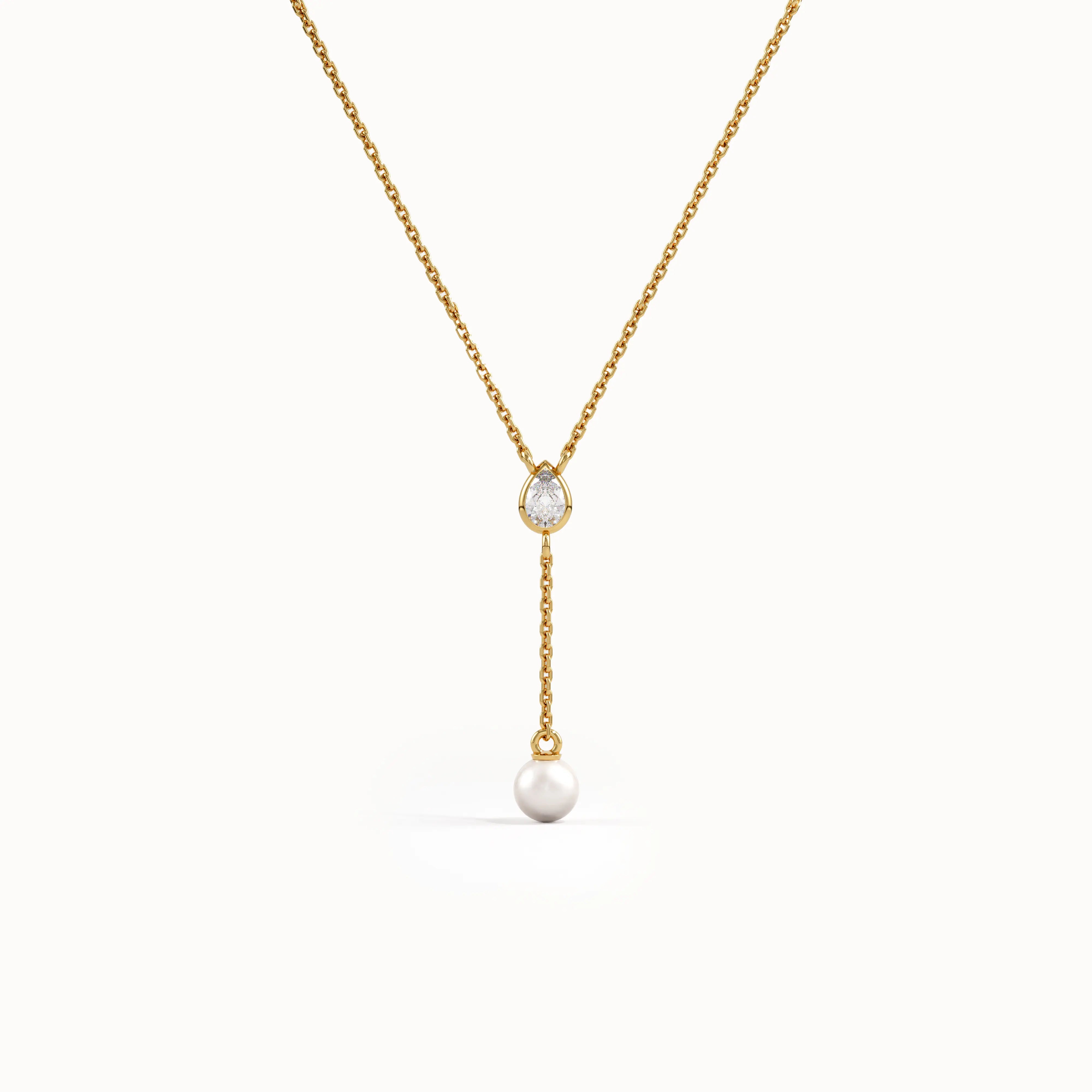 Pearl Lariat Necklace for Women - BRENNMORE 