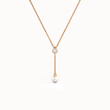 Pearl Lariat Necklace for Women - BRENNMORE 