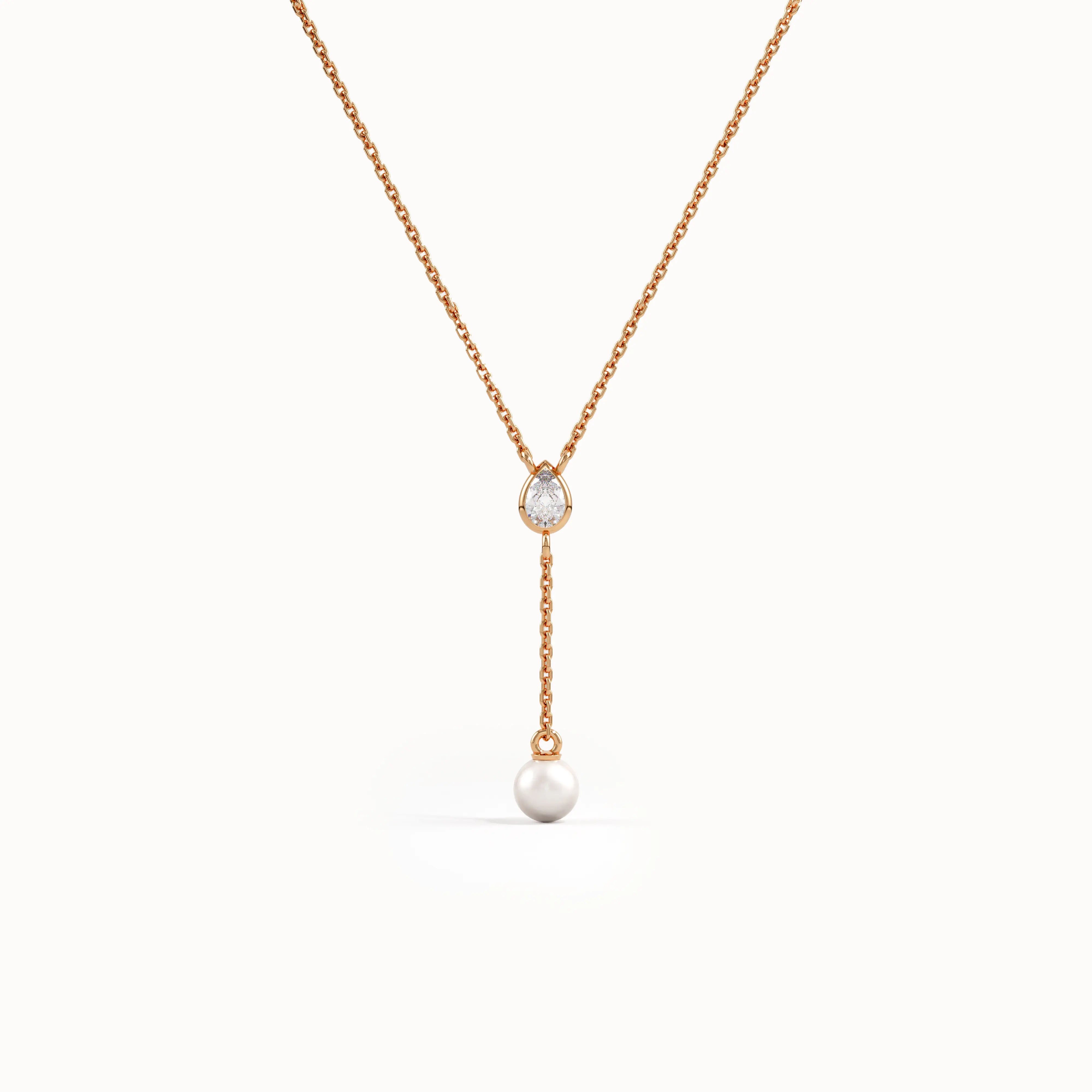 Pearl Lariat Necklace for Women - BRENNMORE 