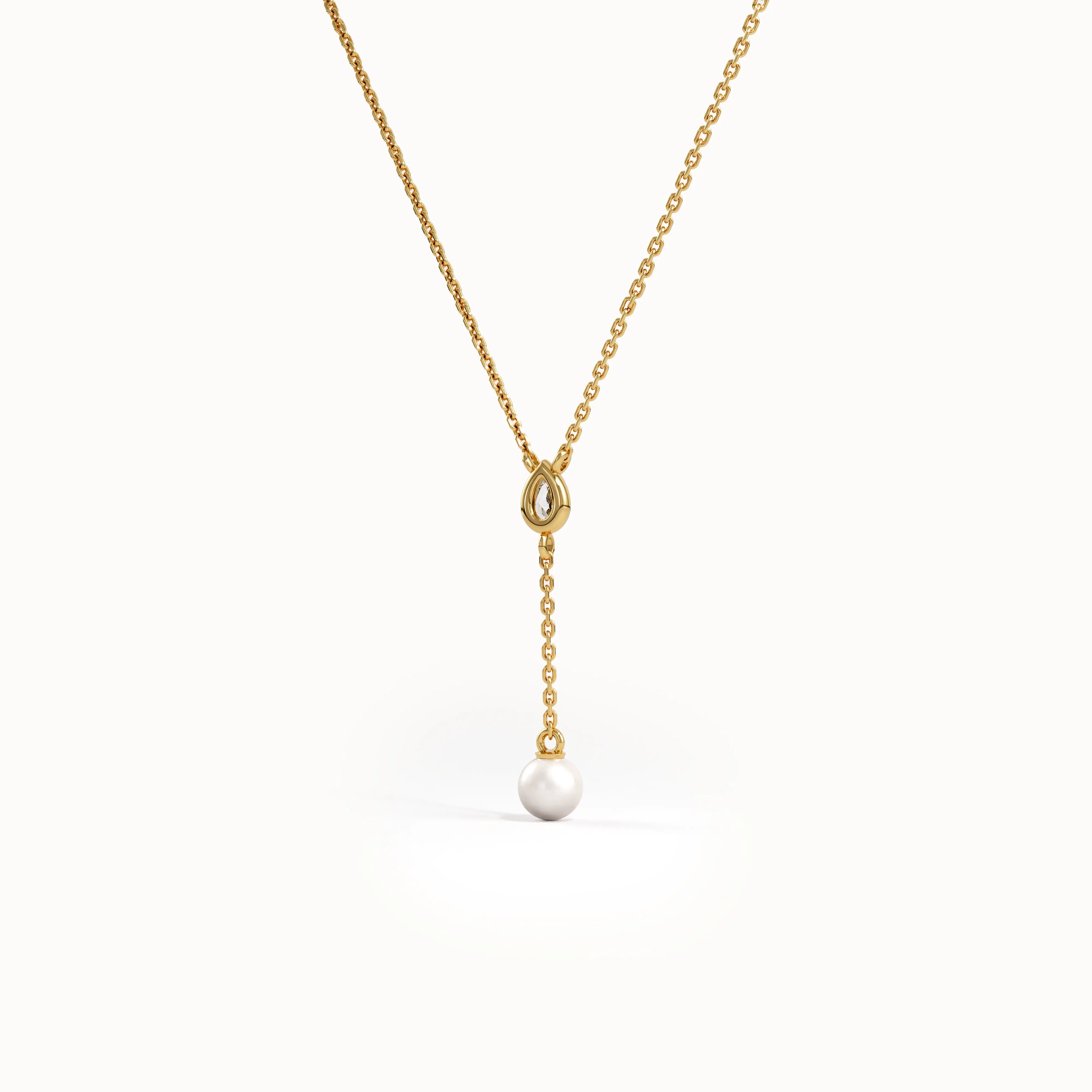 Pearl Lariat Necklace for Women - BRENNMORE 