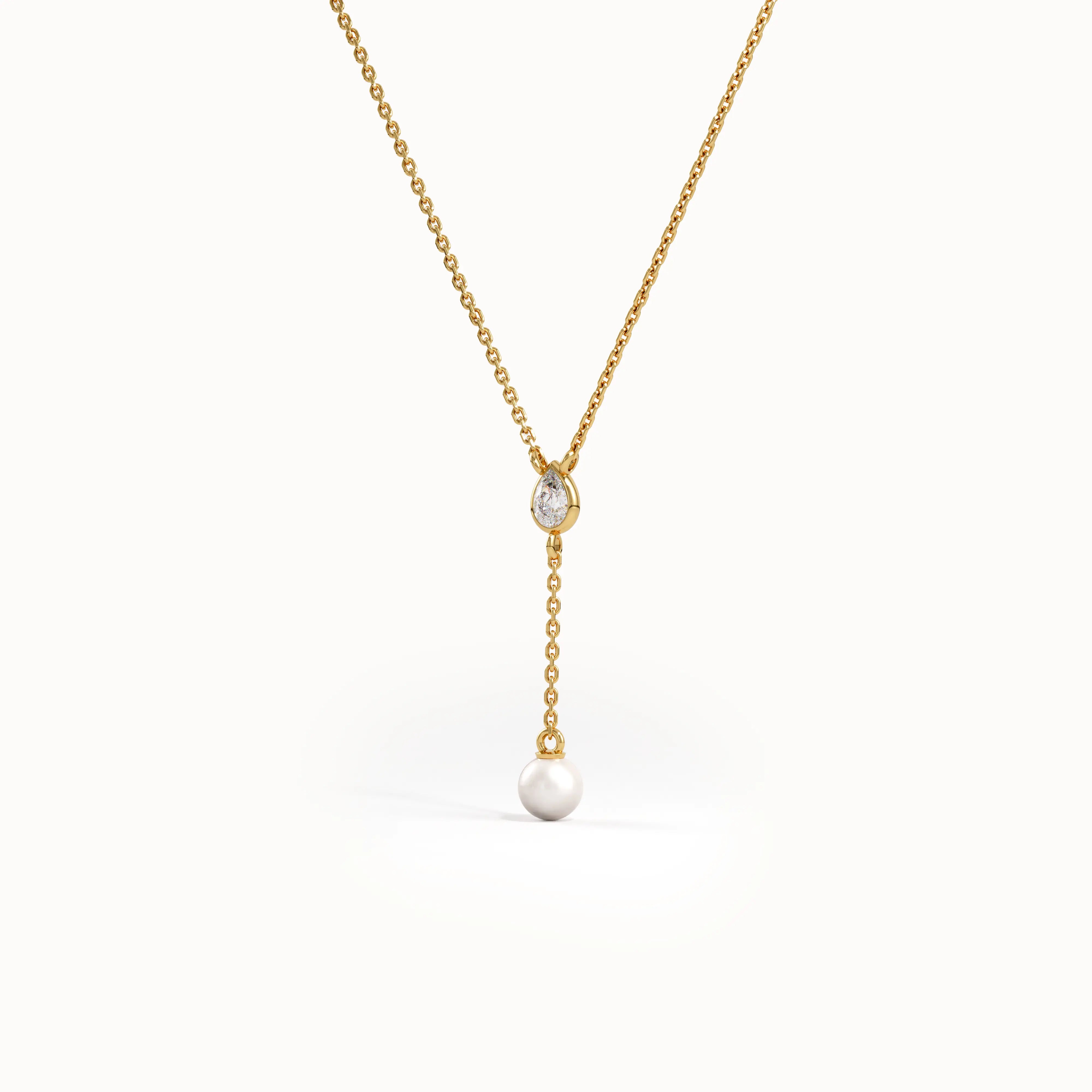 Pearl Lariat Necklace for Women - BRENNMORE 