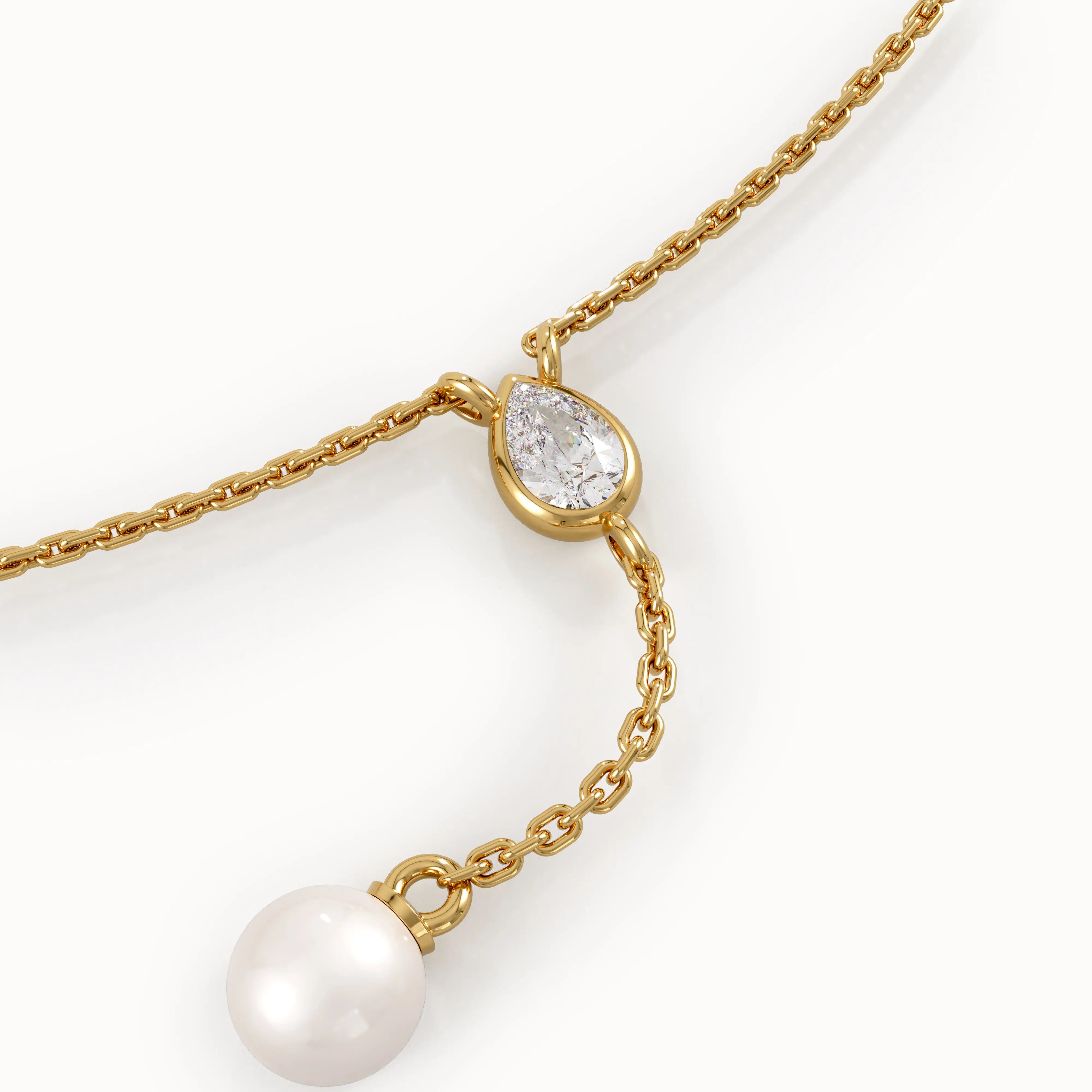 Pearl Lariat Necklace for Women - BRENNMORE 
