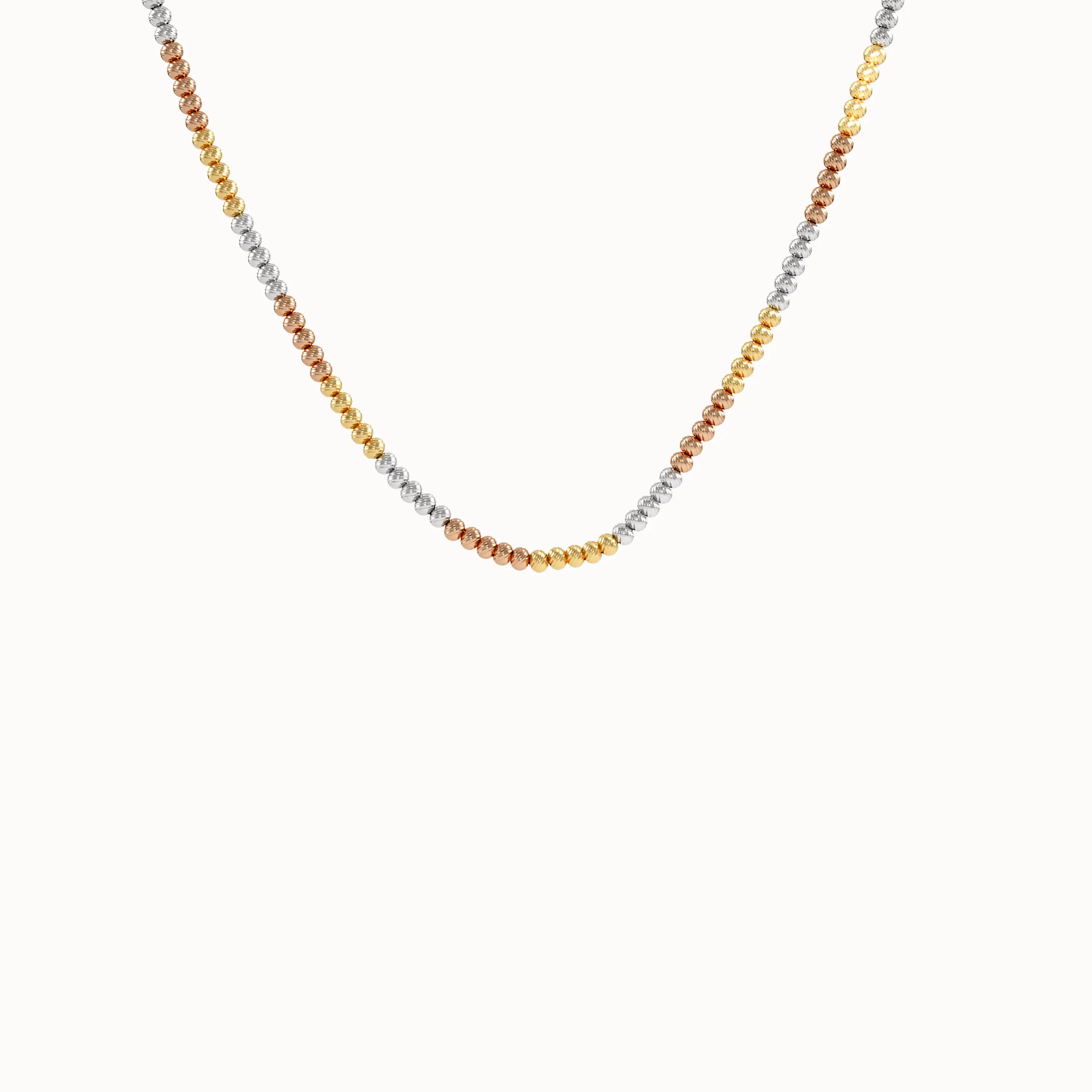 Mixed Gold Beaded Necklace for Women - BRENNMORE 