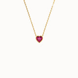 Heart Family Birthstone Necklace - BRENNMORE 