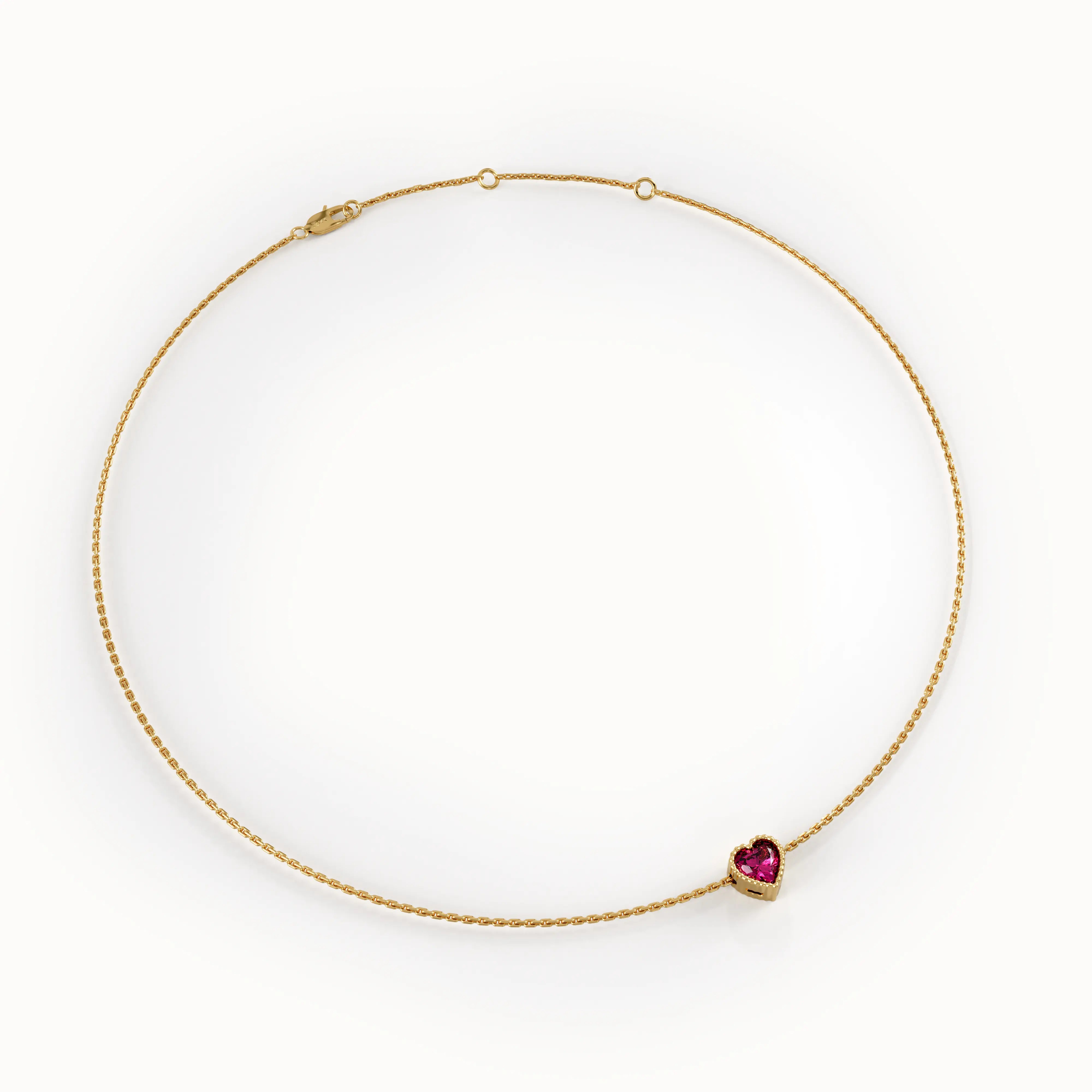 Heart Family Birthstone Necklace - BRENNMORE 