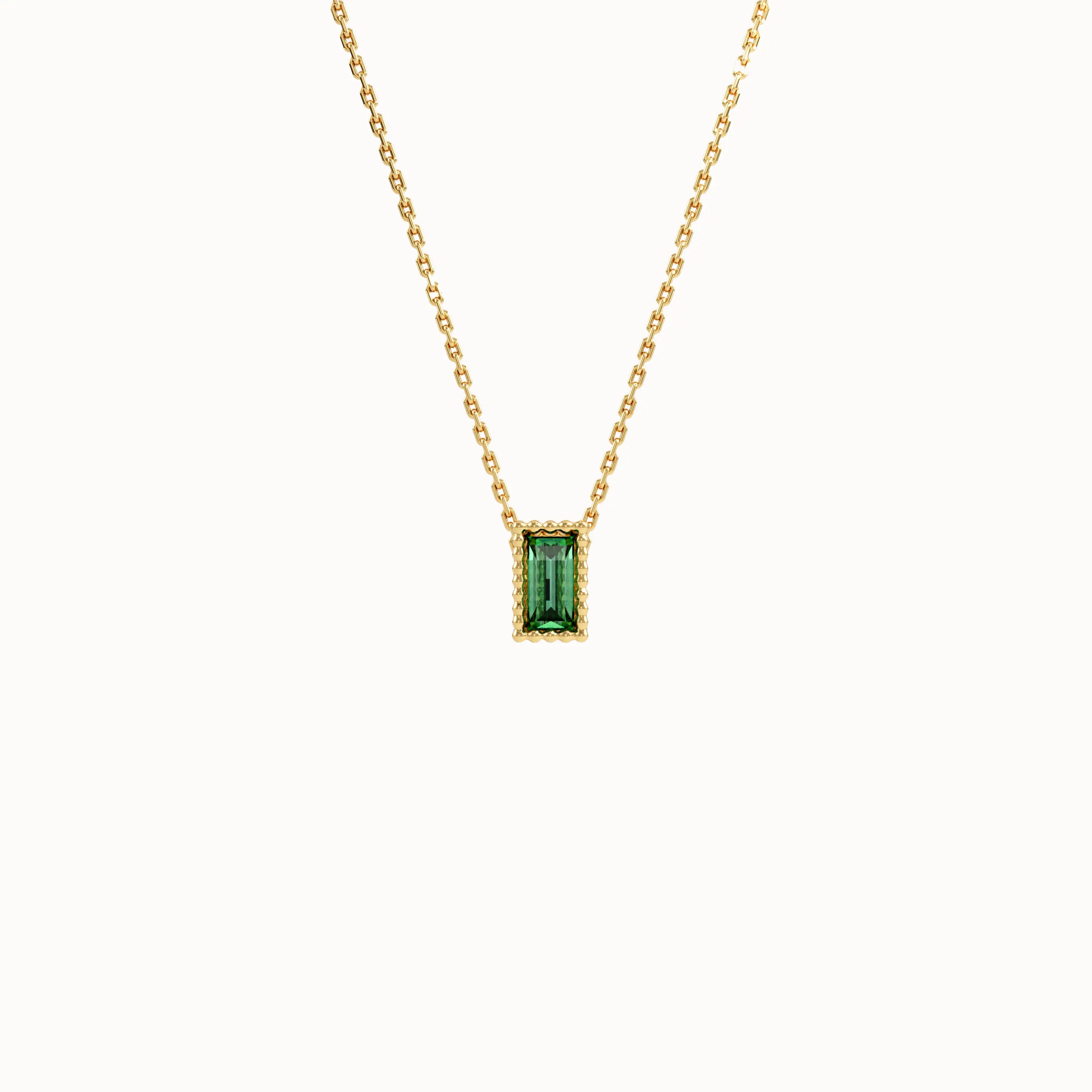 Baguette Family Birthstone Necklace - BRENNMORE 