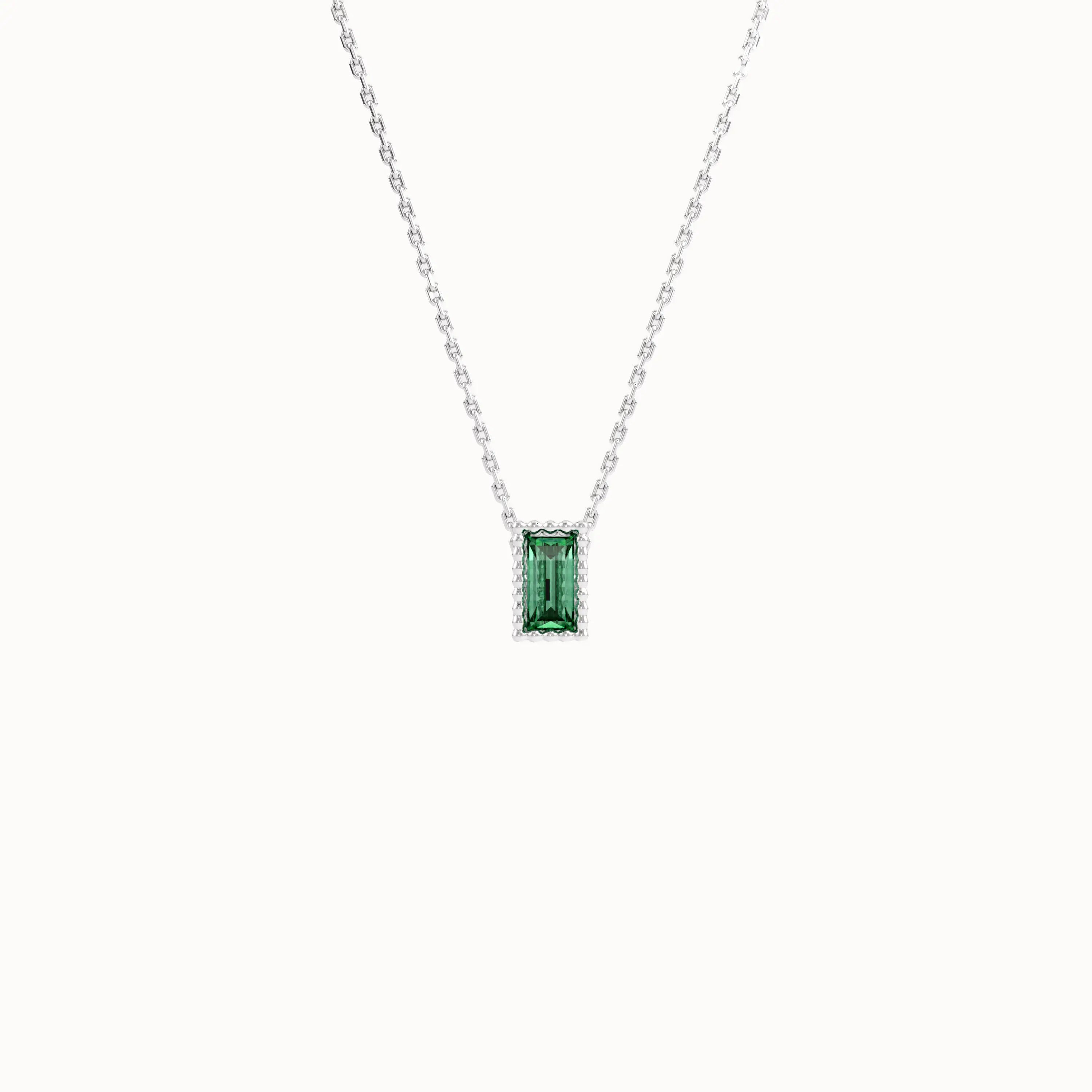 Baguette Family Birthstone Necklace - BRENNMORE 