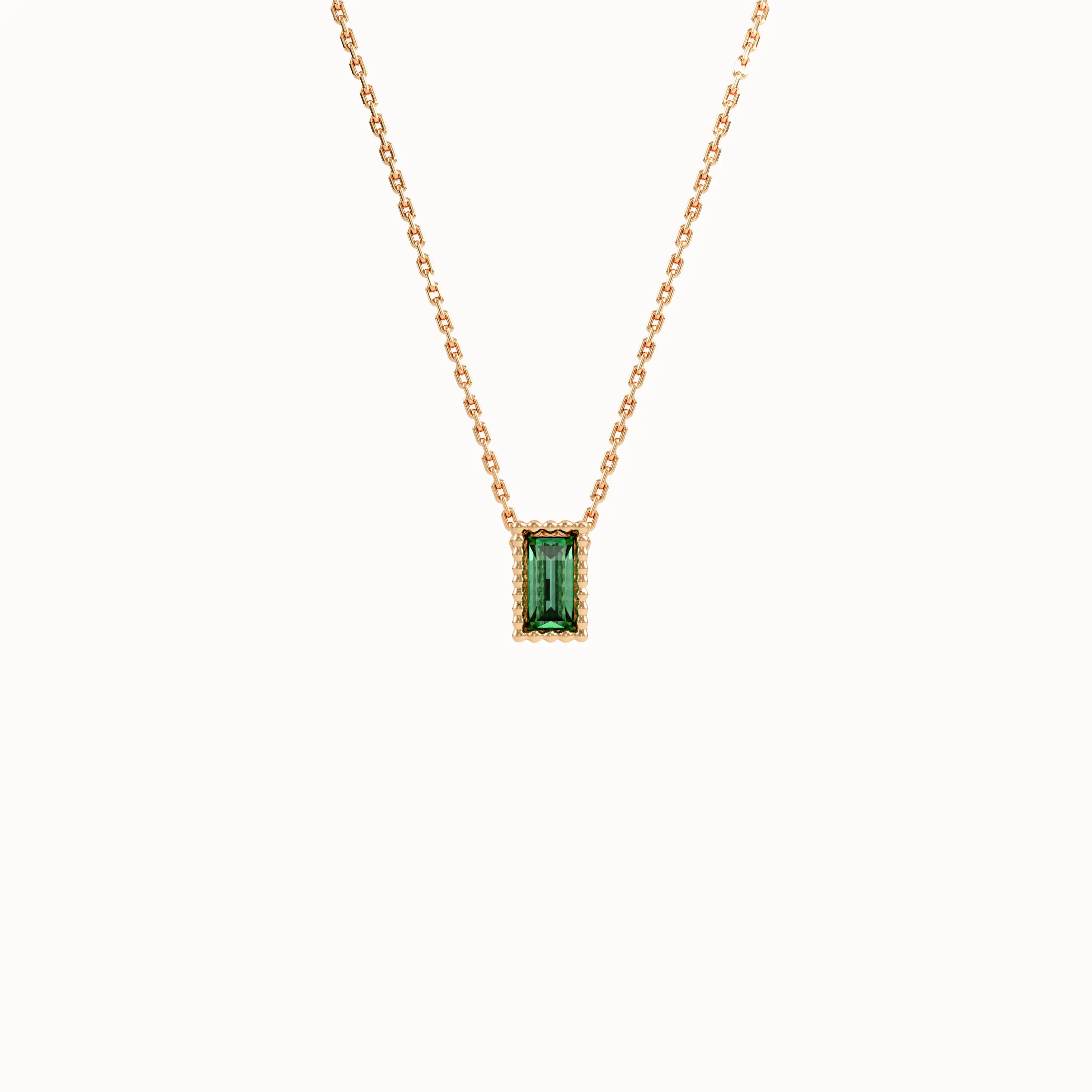 Baguette Family Birthstone Necklace - BRENNMORE 