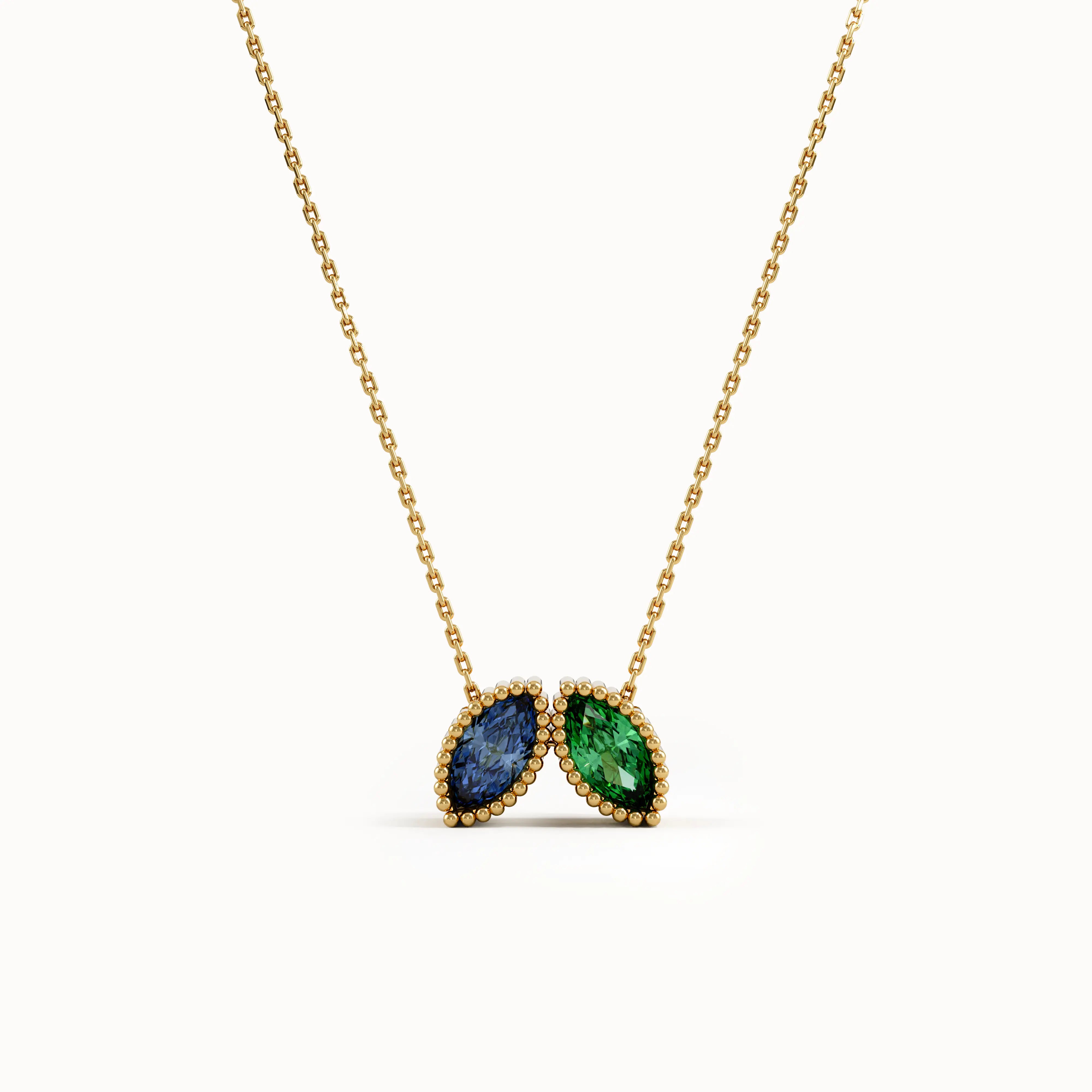 Marquise Family Birthstone Necklace - BRENNMORE 