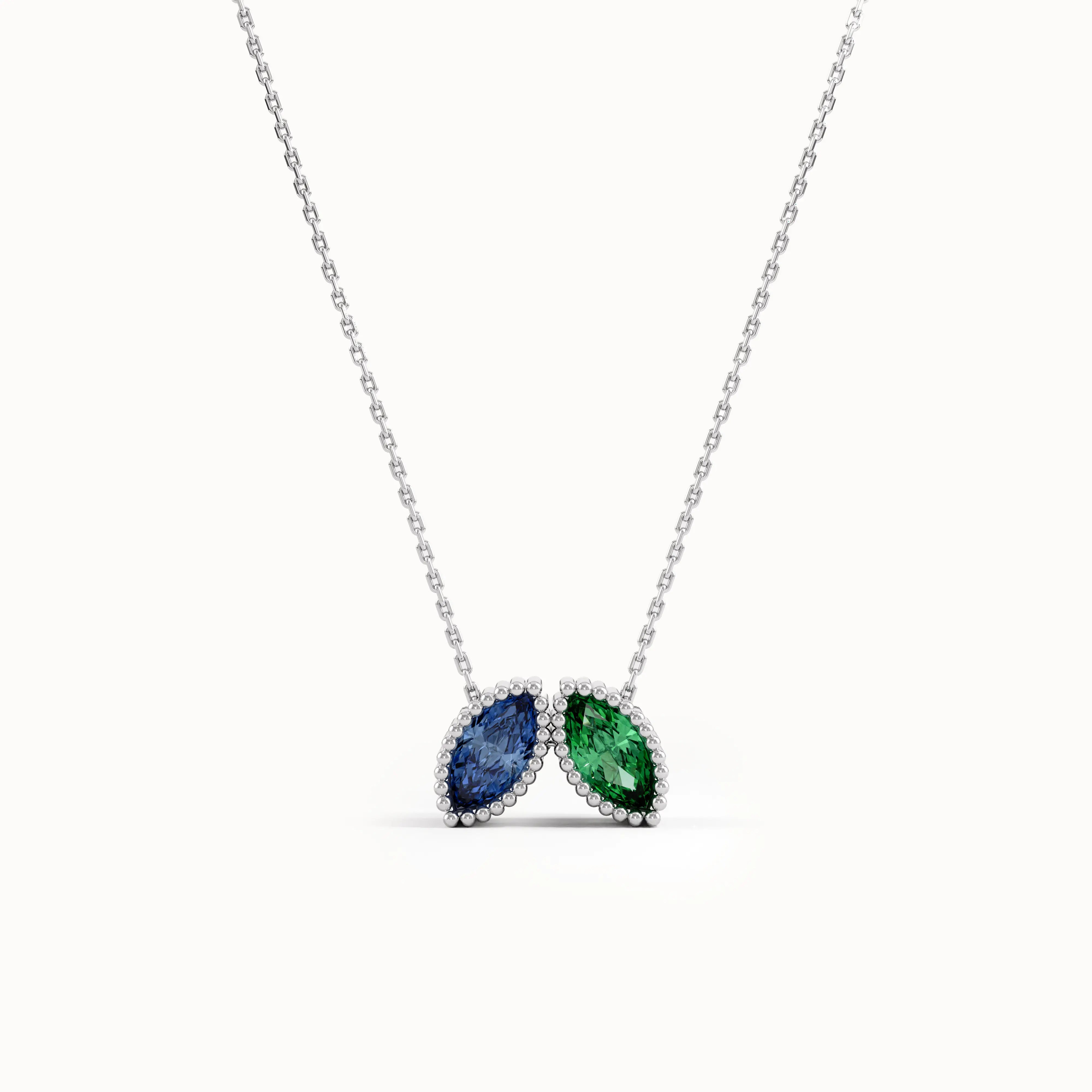 Marquise Family Birthstone Necklace - BRENNMORE 