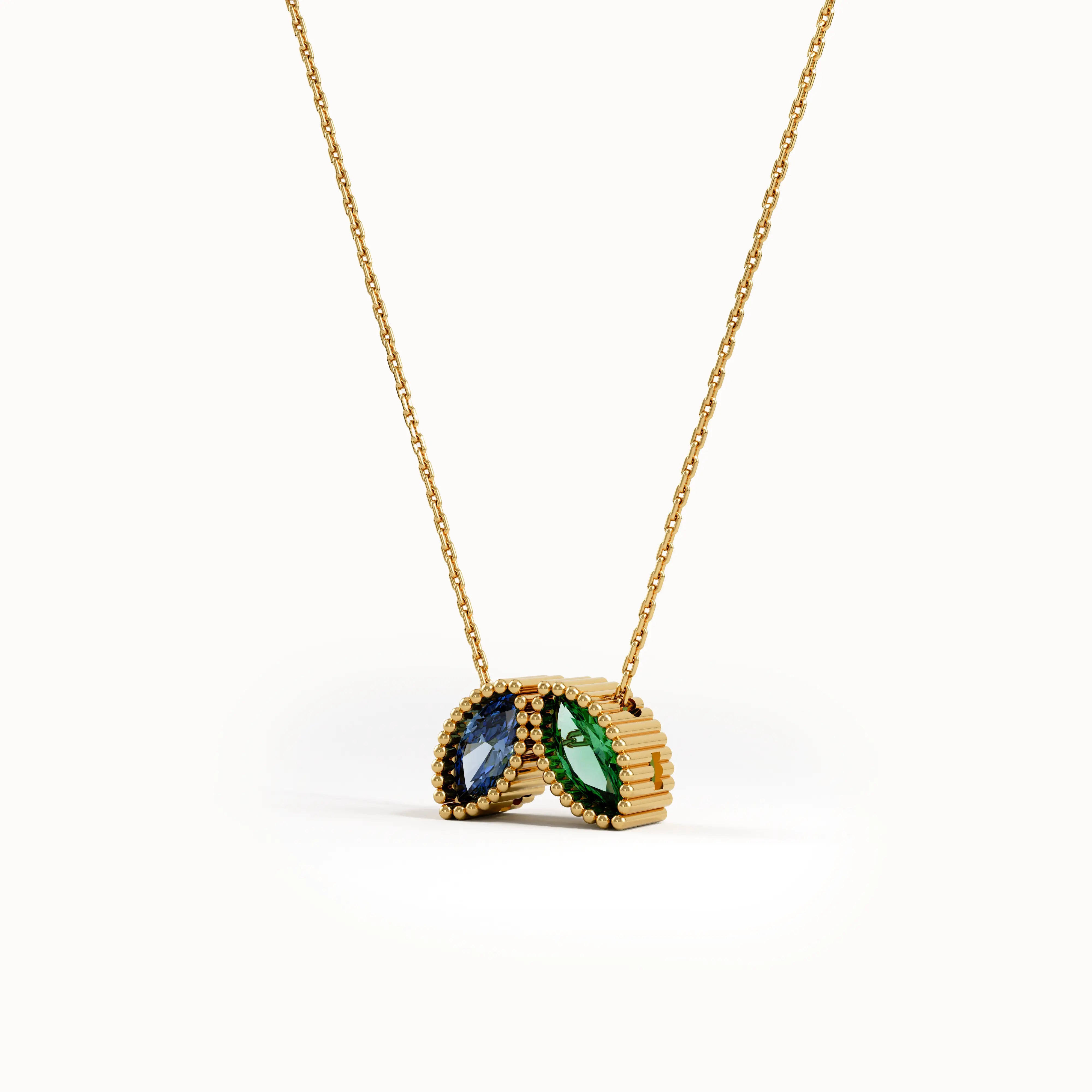 Marquise Family Birthstone Necklace - BRENNMORE 