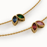 Marquise Family Birthstone Necklace - BRENNMORE 