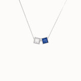Square Family Birthstone Necklace