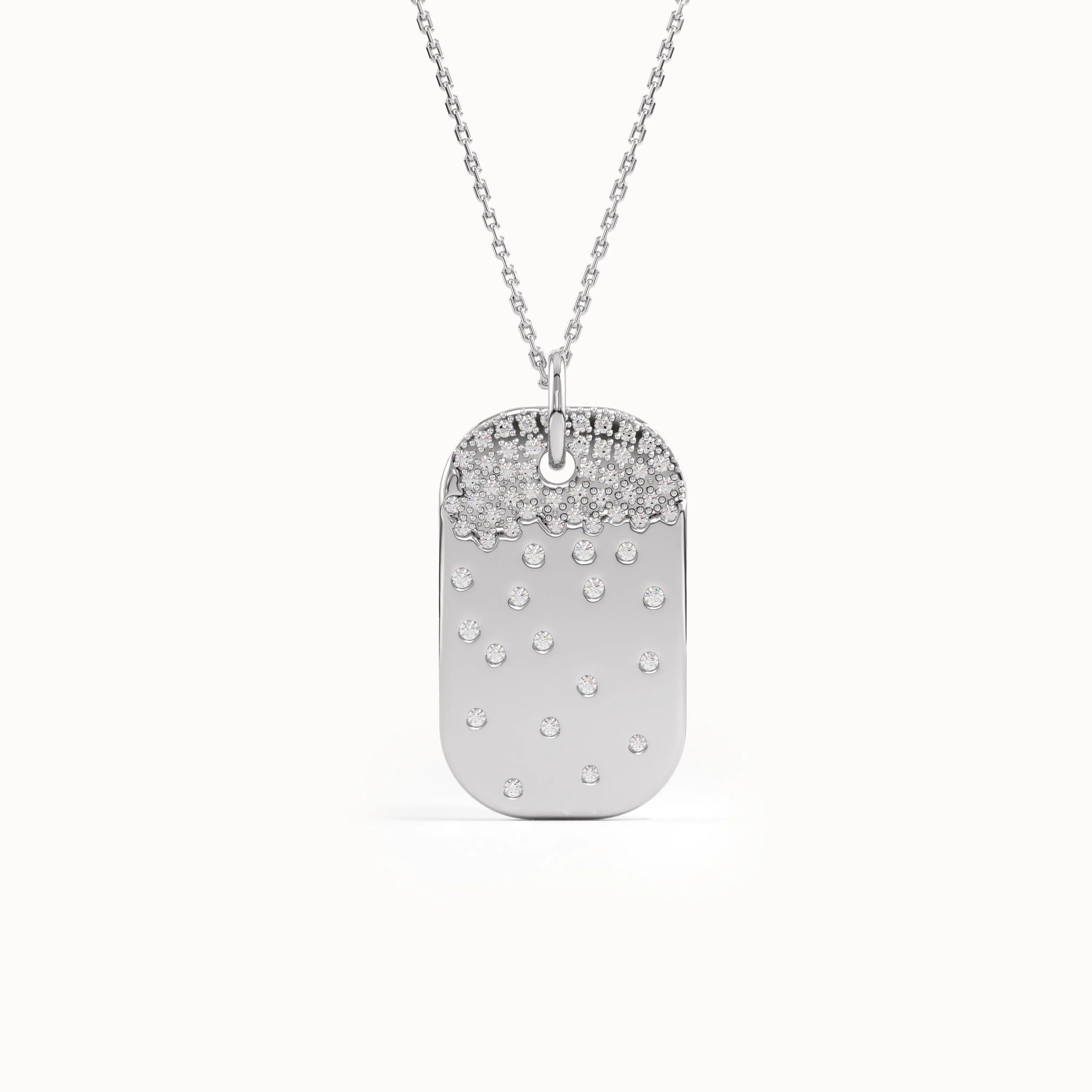 Pave Lab Diamond Pendant Necklace - BRENNMORE 