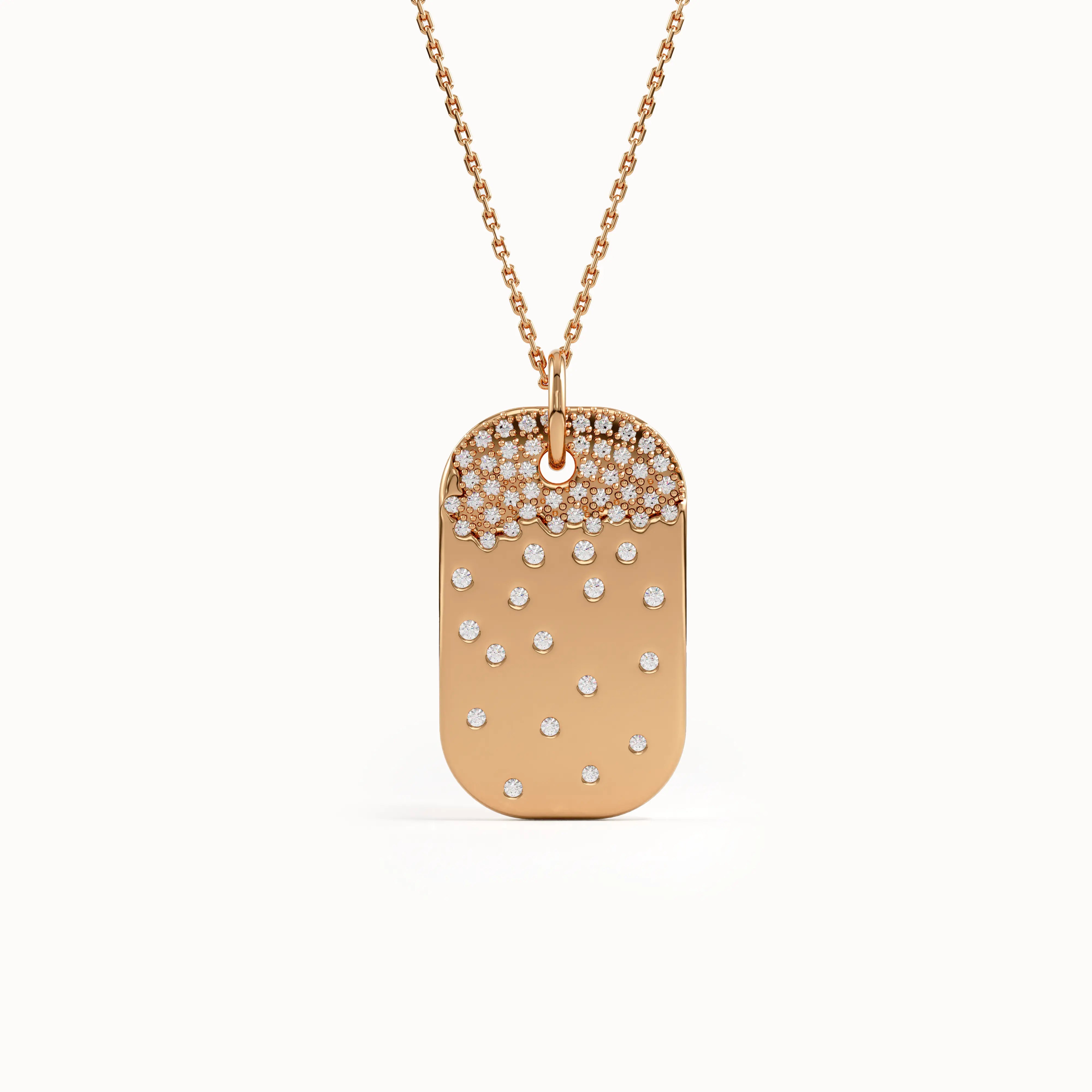 Pave Lab Diamond Pendant Necklace - BRENNMORE 