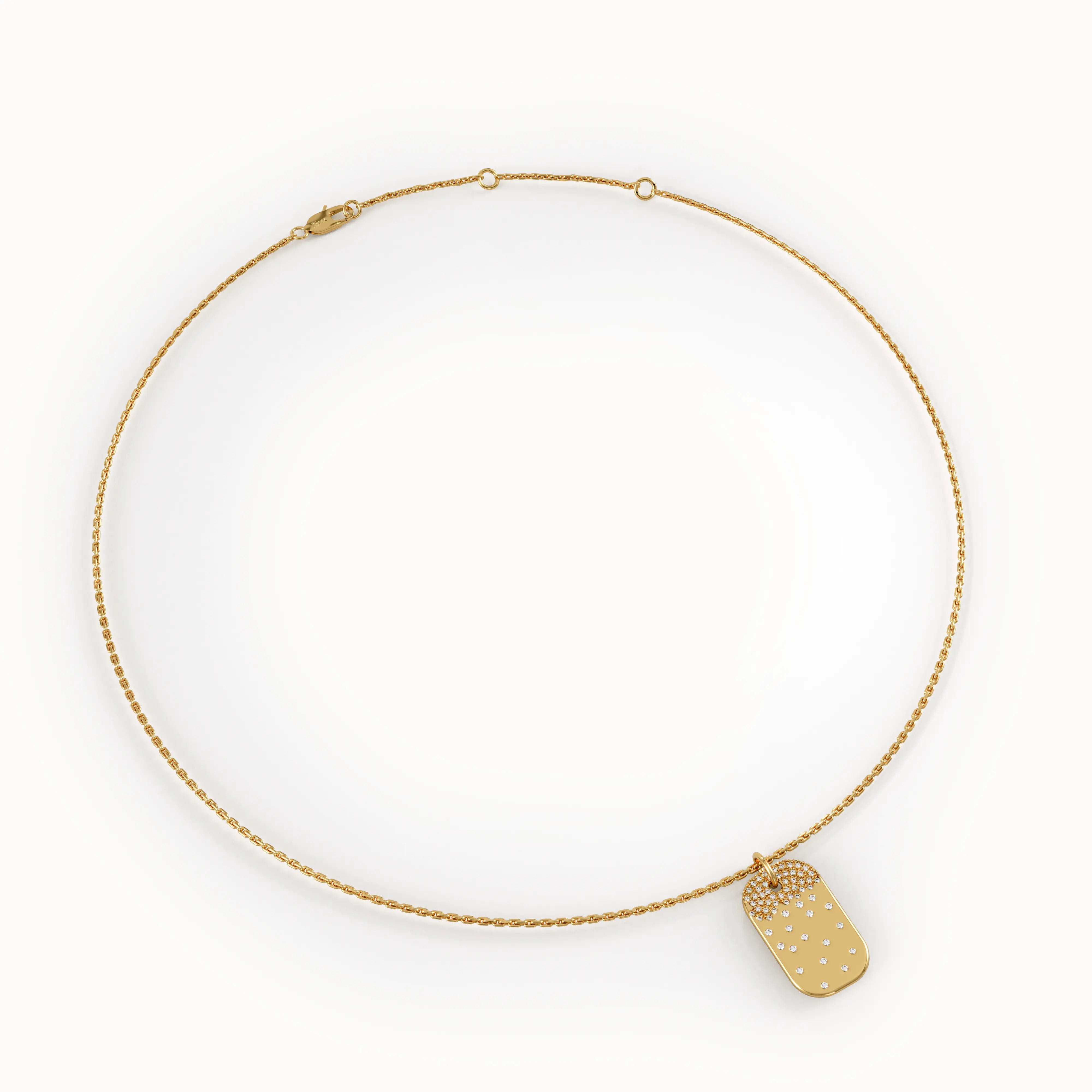 Pave Lab Diamond Pendant Necklace - BRENNMORE 