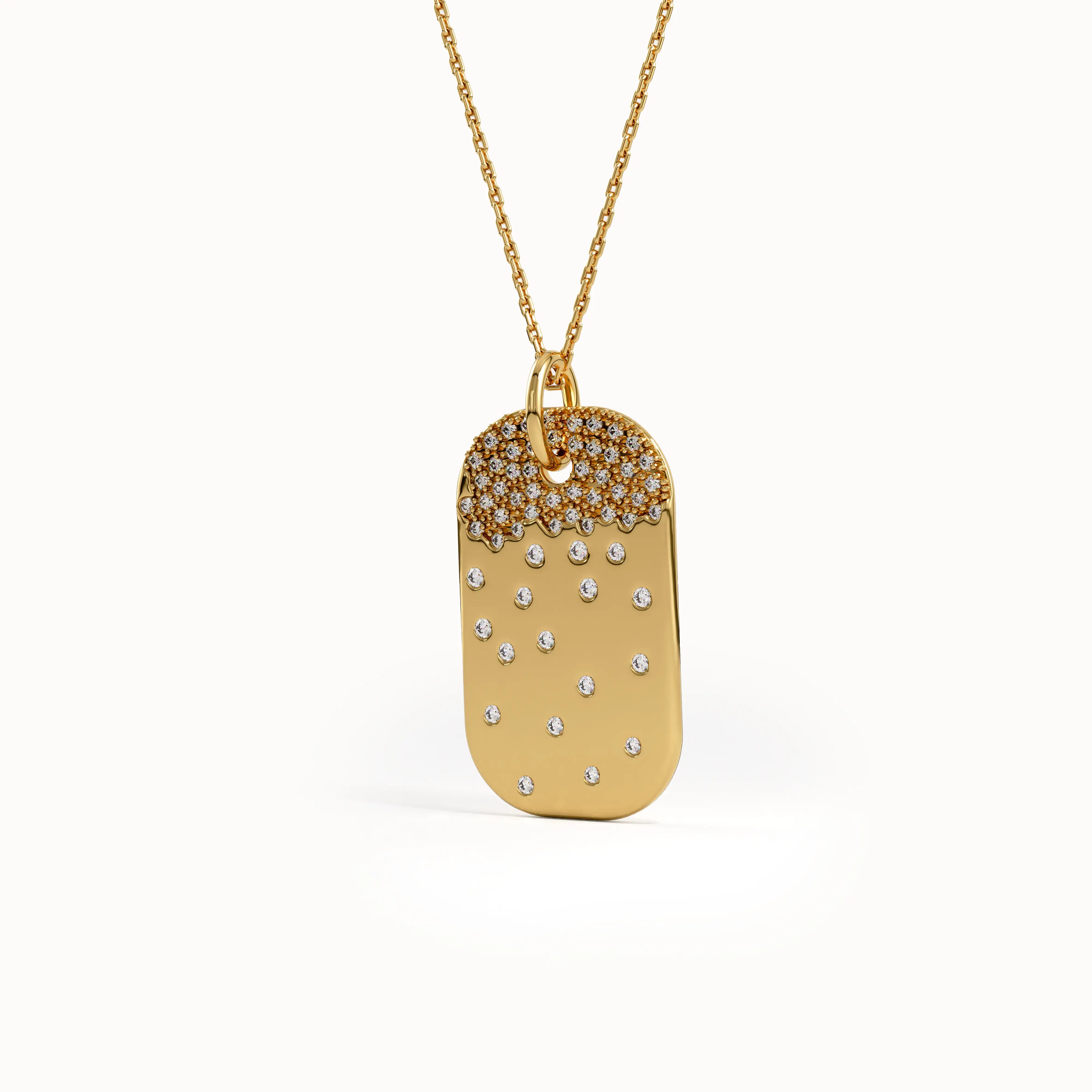 Pave Lab Diamond Pendant Necklace - BRENNMORE 