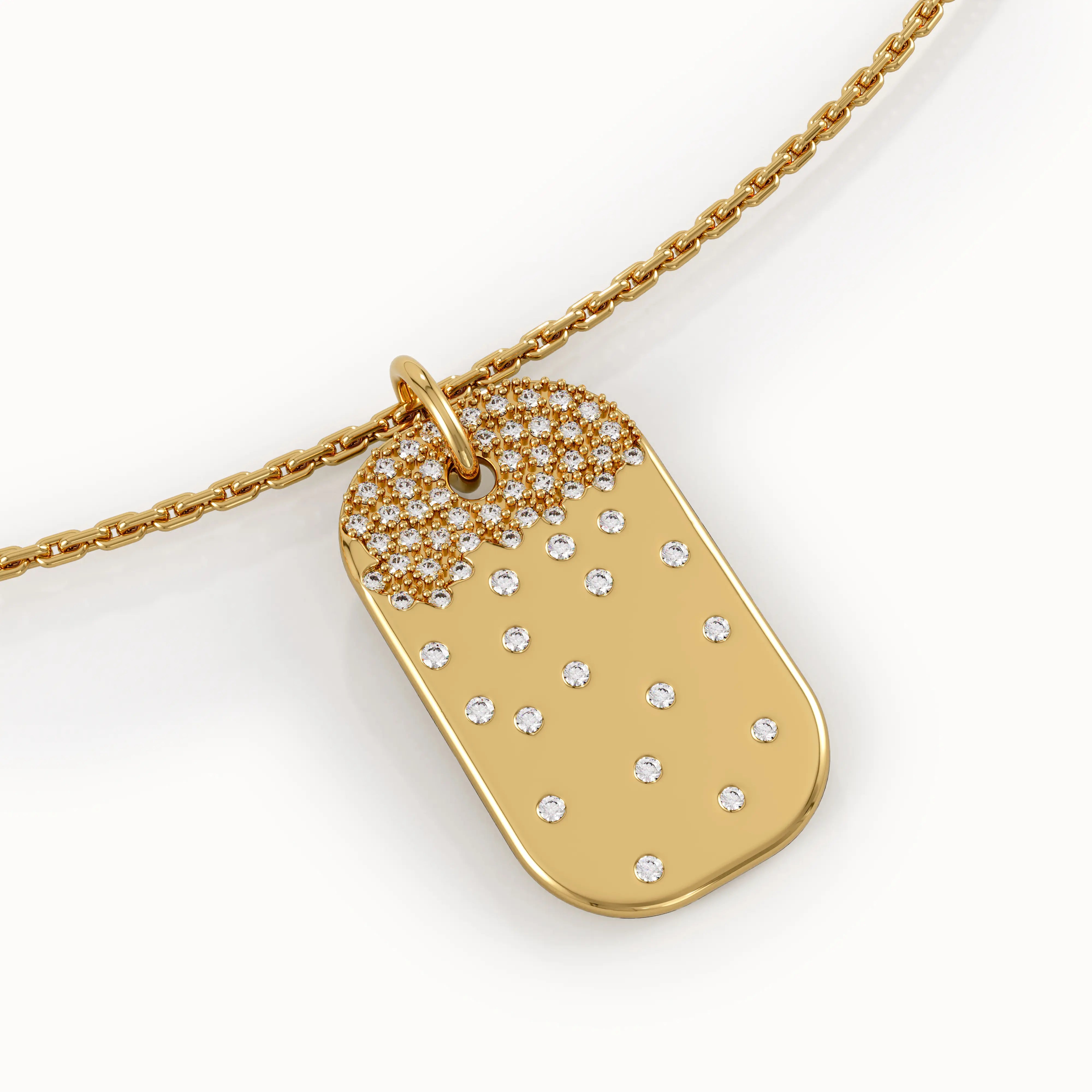 Pave Lab Diamond Pendant Necklace - BRENNMORE 