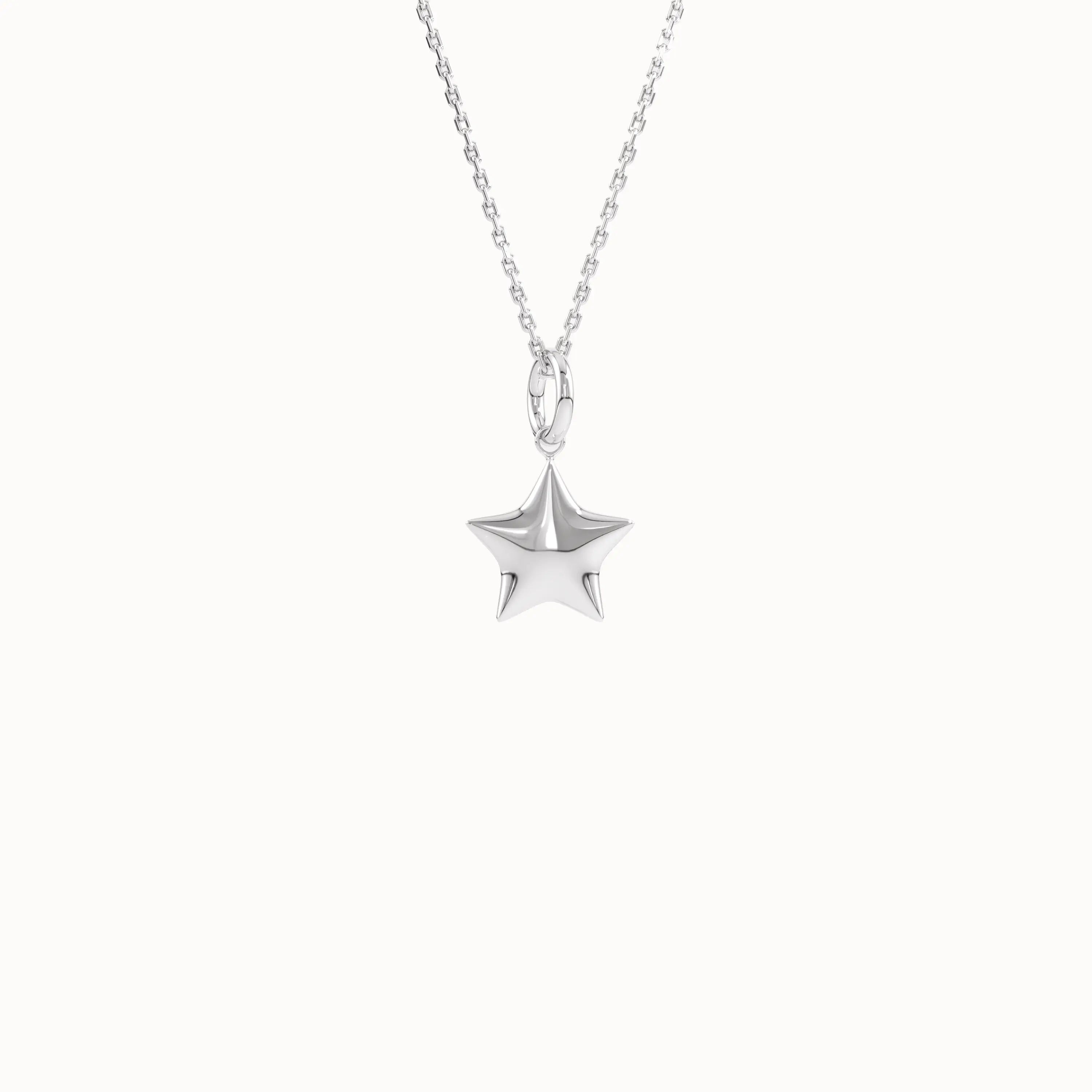 Puffy Star Pendant Necklace for Women - BRENNMORE 