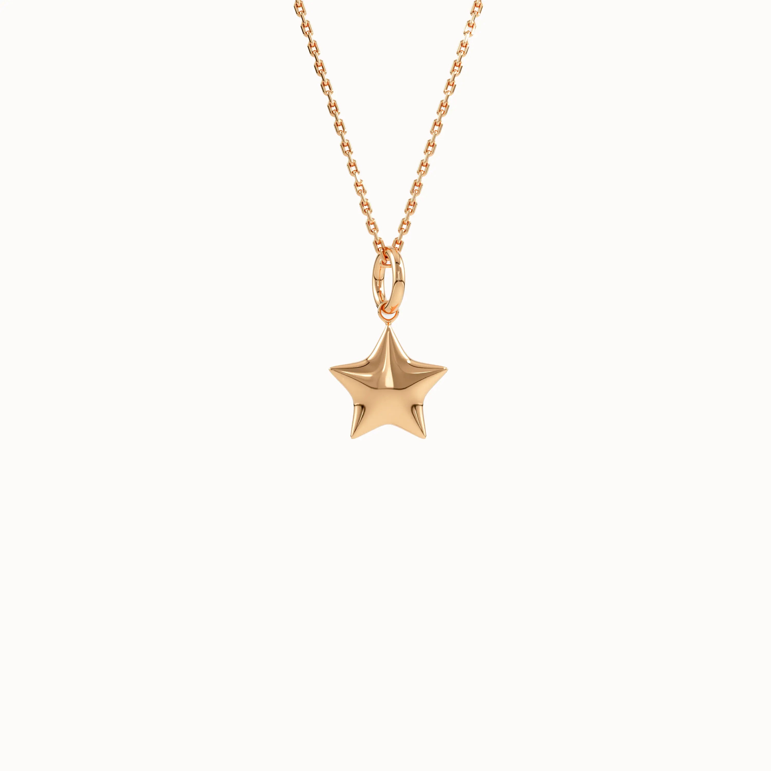 Puffy Star Pendant Necklace for Women - BRENNMORE 