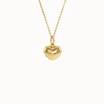 Puffy Heart Pendant Necklace for Women - BRENNMORE 