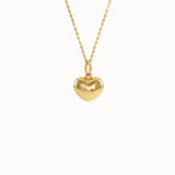 Puffy Heart Pendant Necklace for Women - BRENNMORE 