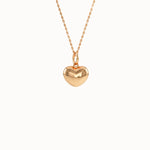 Puffy Heart Pendant Necklace for Women - BRENNMORE 