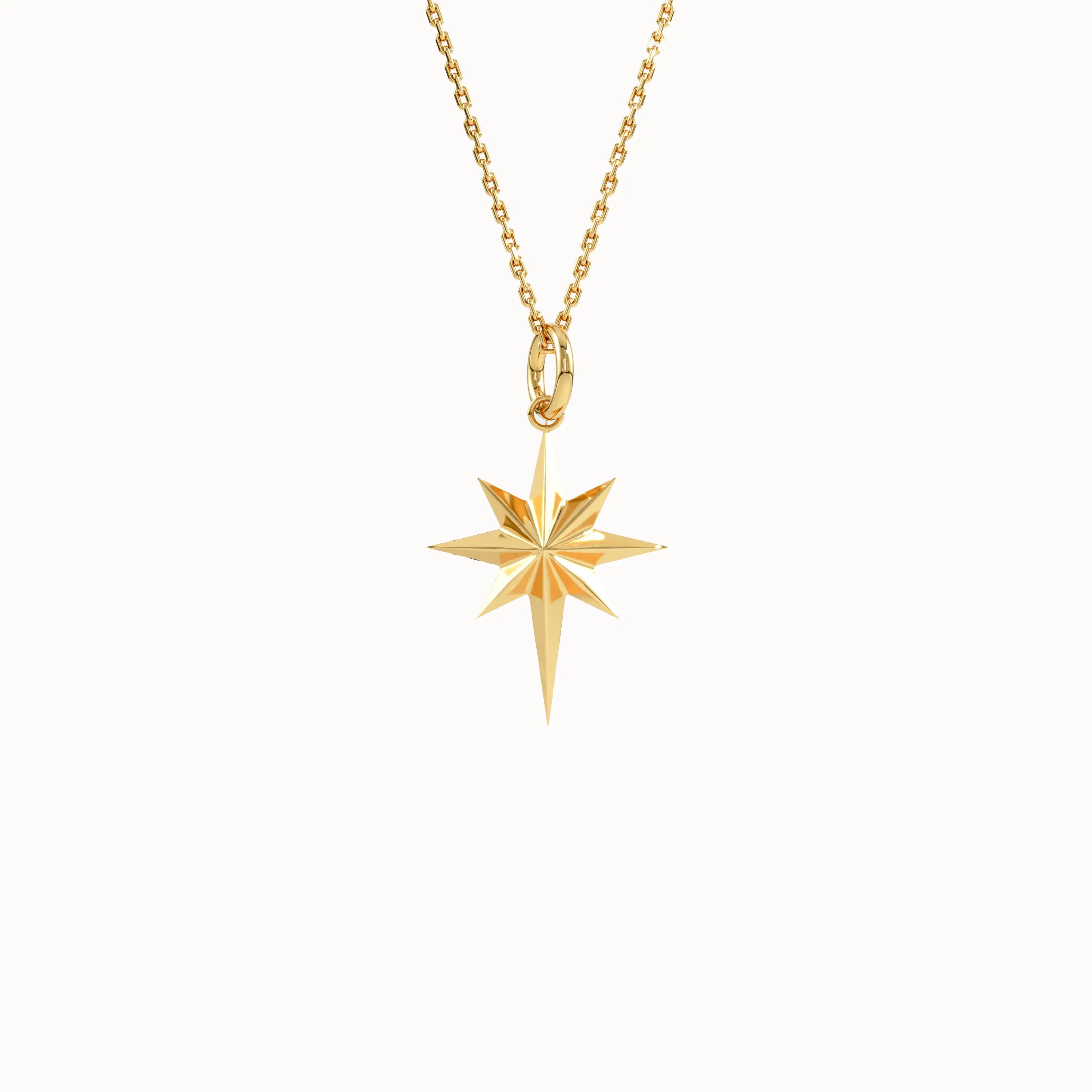 North Star Pendant Necklace for Women - BRENNMORE 