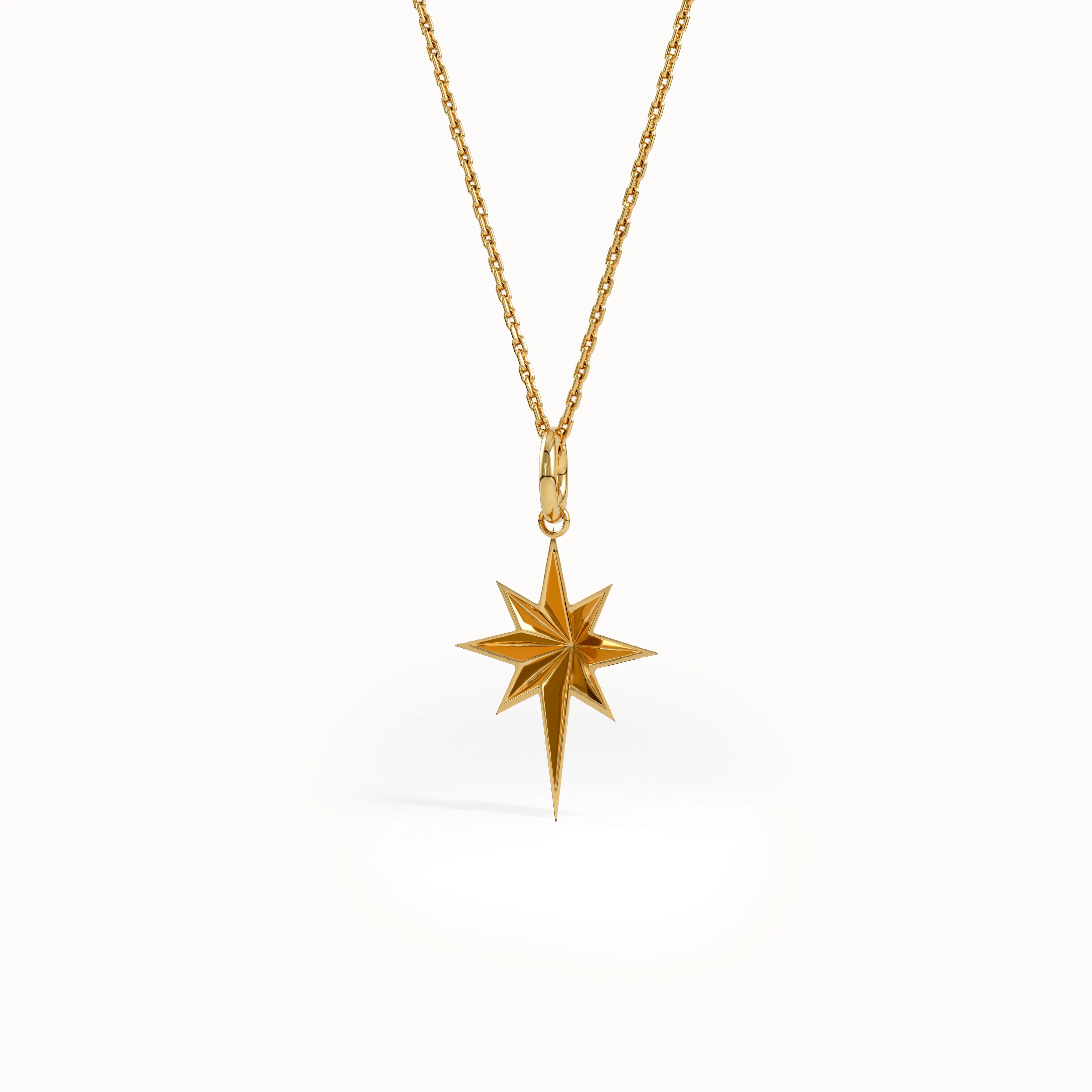 North Star Pendant Necklace for Women - BRENNMORE 