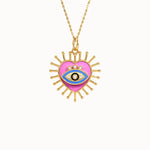 14k Solid Gold Custom Enamel Pendant - BRENNMORE 