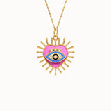 14k Solid Gold Custom Enamel Pendant - BRENNMORE 