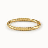 14k Gold Rope Bangle Bracelet - BRENNMORE