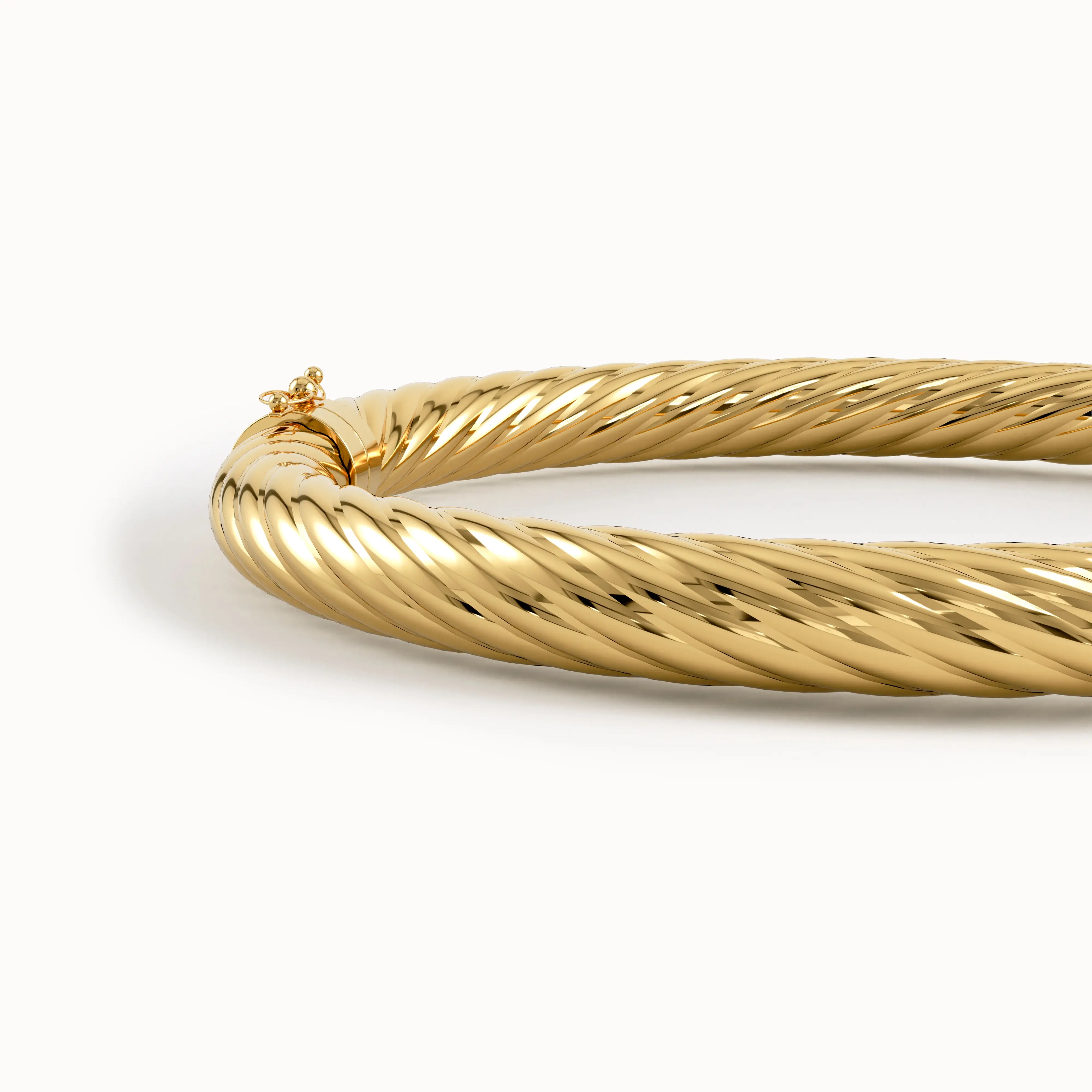 14k Gold Rope Bangle Bracelet - BRENNMORE