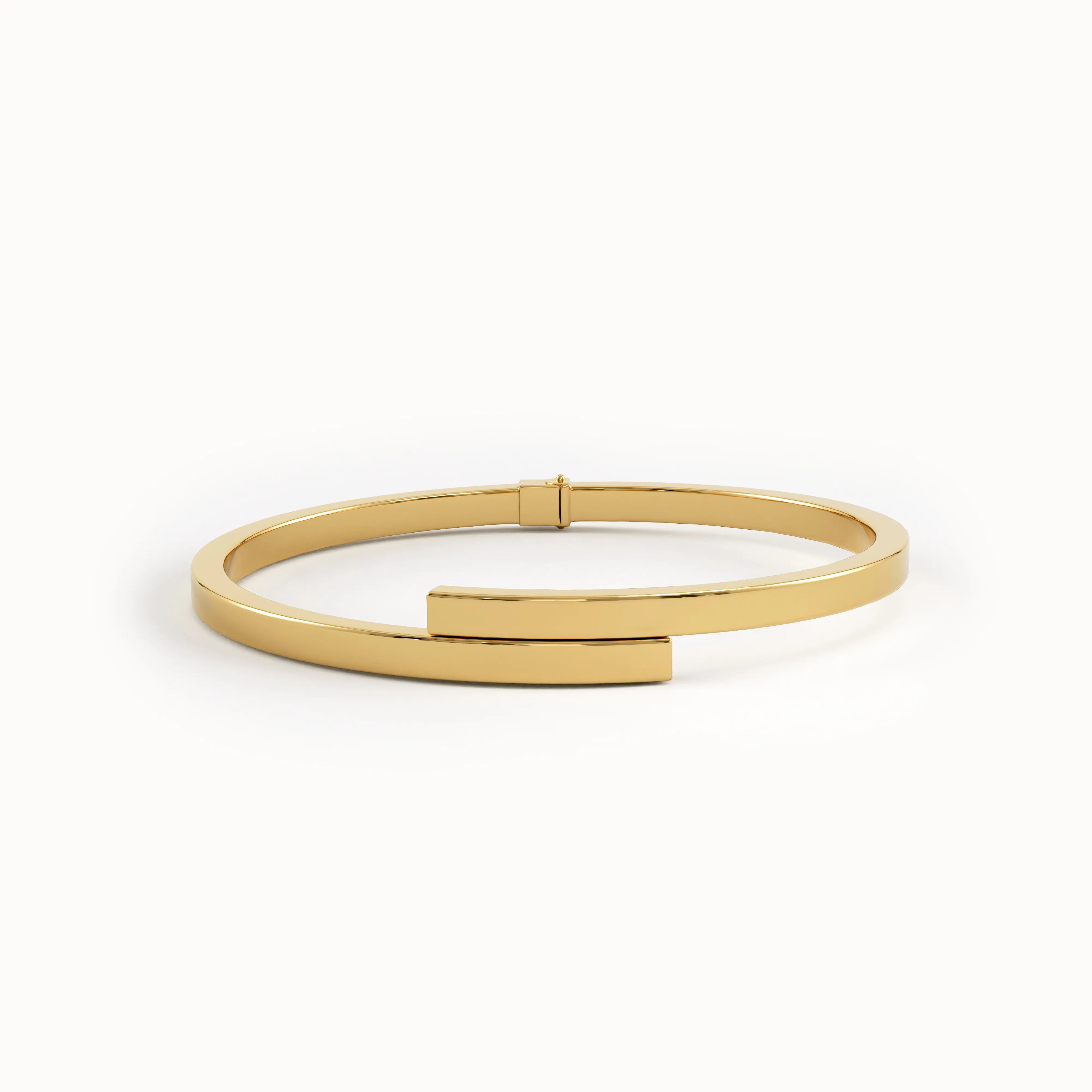 14k Gold Wrap Around Bangle Bracelet - BRENNMORE
