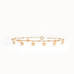 14k Gold Dangling Star Bracelet - BRENNMORE 