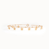 14k Gold Dangling Star Bracelet - BRENNMORE 