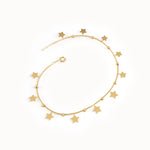 14k Gold Dangling Star Bracelet - BRENNMORE 