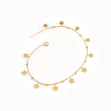 14k Gold Dangling Star Bracelet - BRENNMORE 