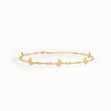 14k Gold Butterfly Chain Bracelet