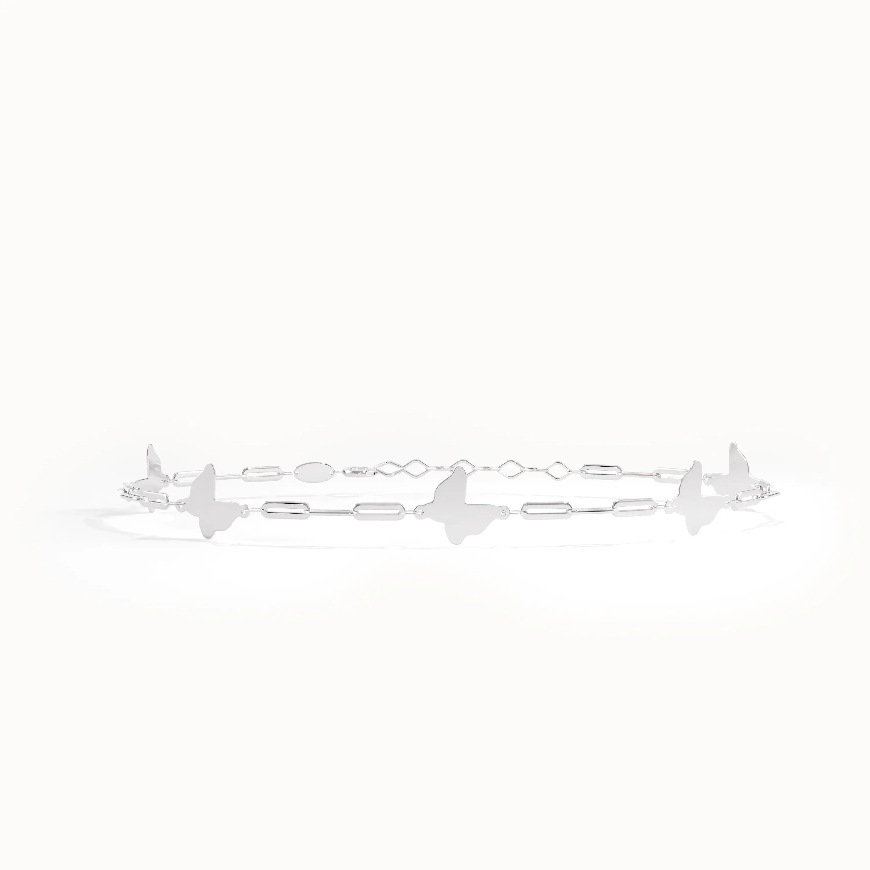 14k Gold Butterfly Chain Bracelet - BRENNMORE 