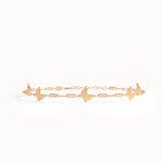 14k Gold Butterfly Chain Bracelet - BRENNMORE 